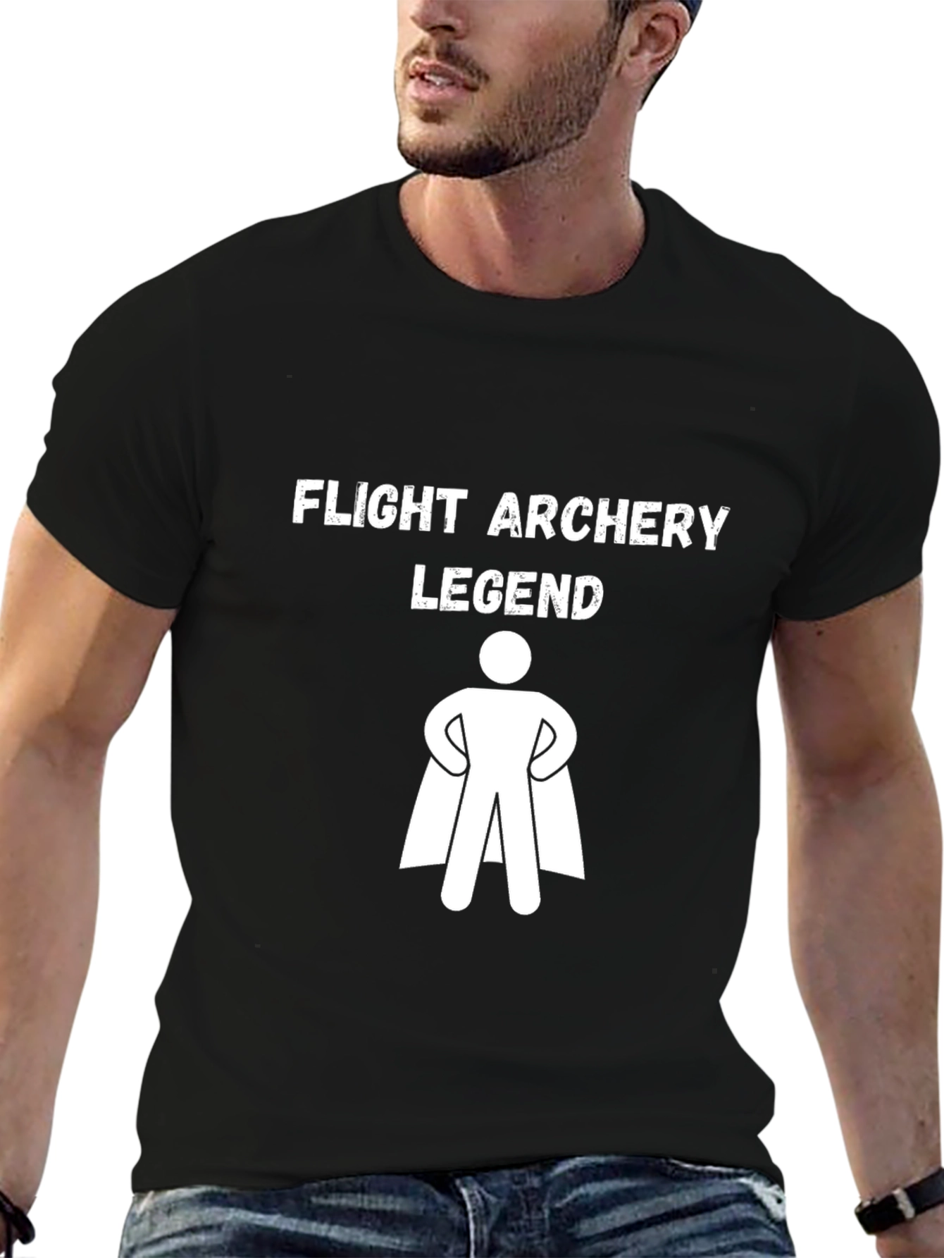 Black Flight Archery Legend T-Shirt: Black Cotton Tee view 6