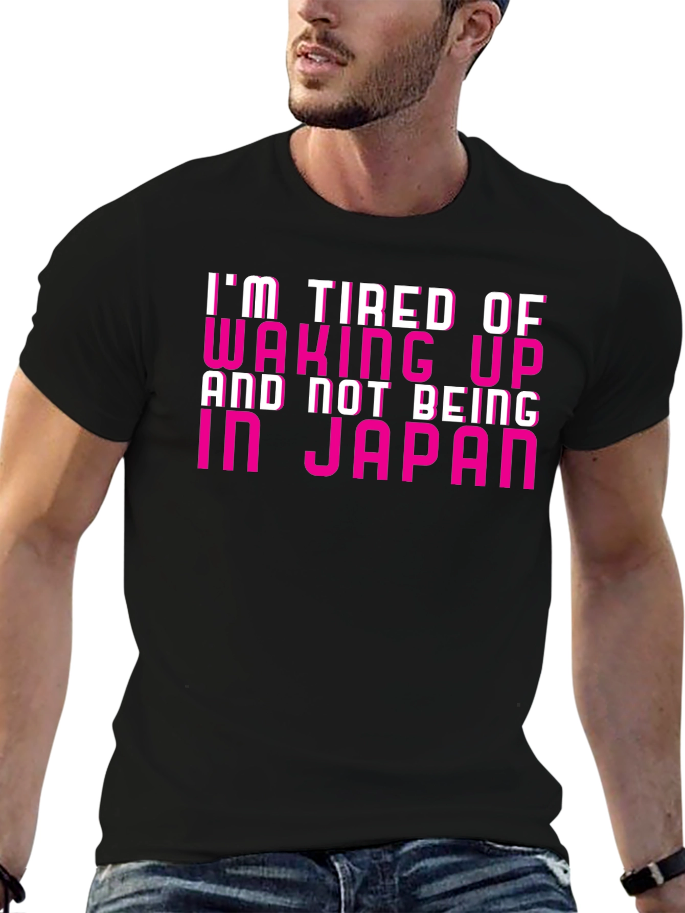 Black Funny Japan Craving T-Shirt view 6