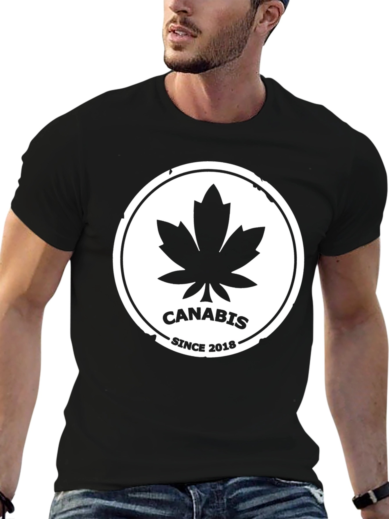 Black Cannabis Since 2018 Black T-Shirt view 6