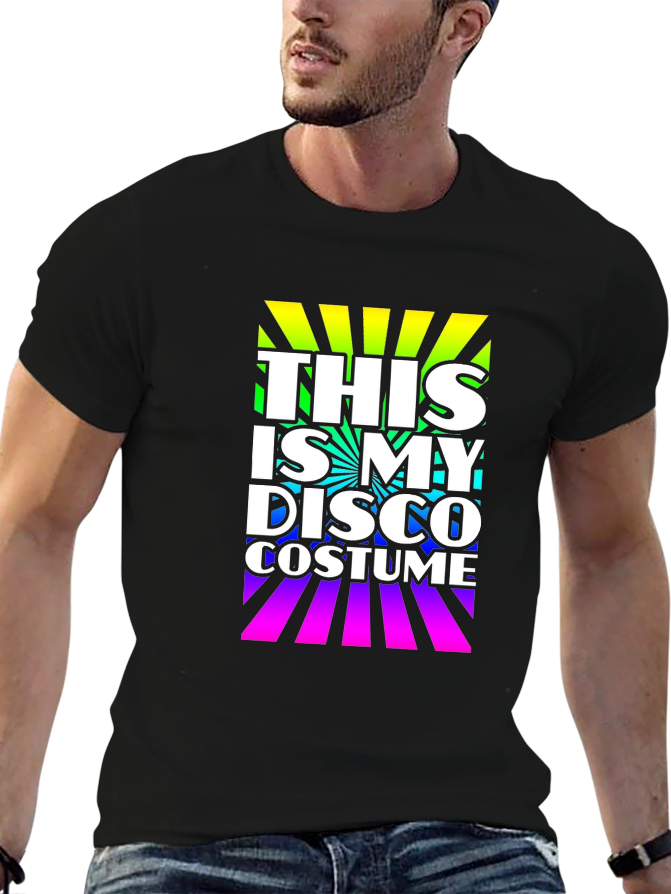 Black Disco Costume T-Shirt - Retro Party Tee view 6
