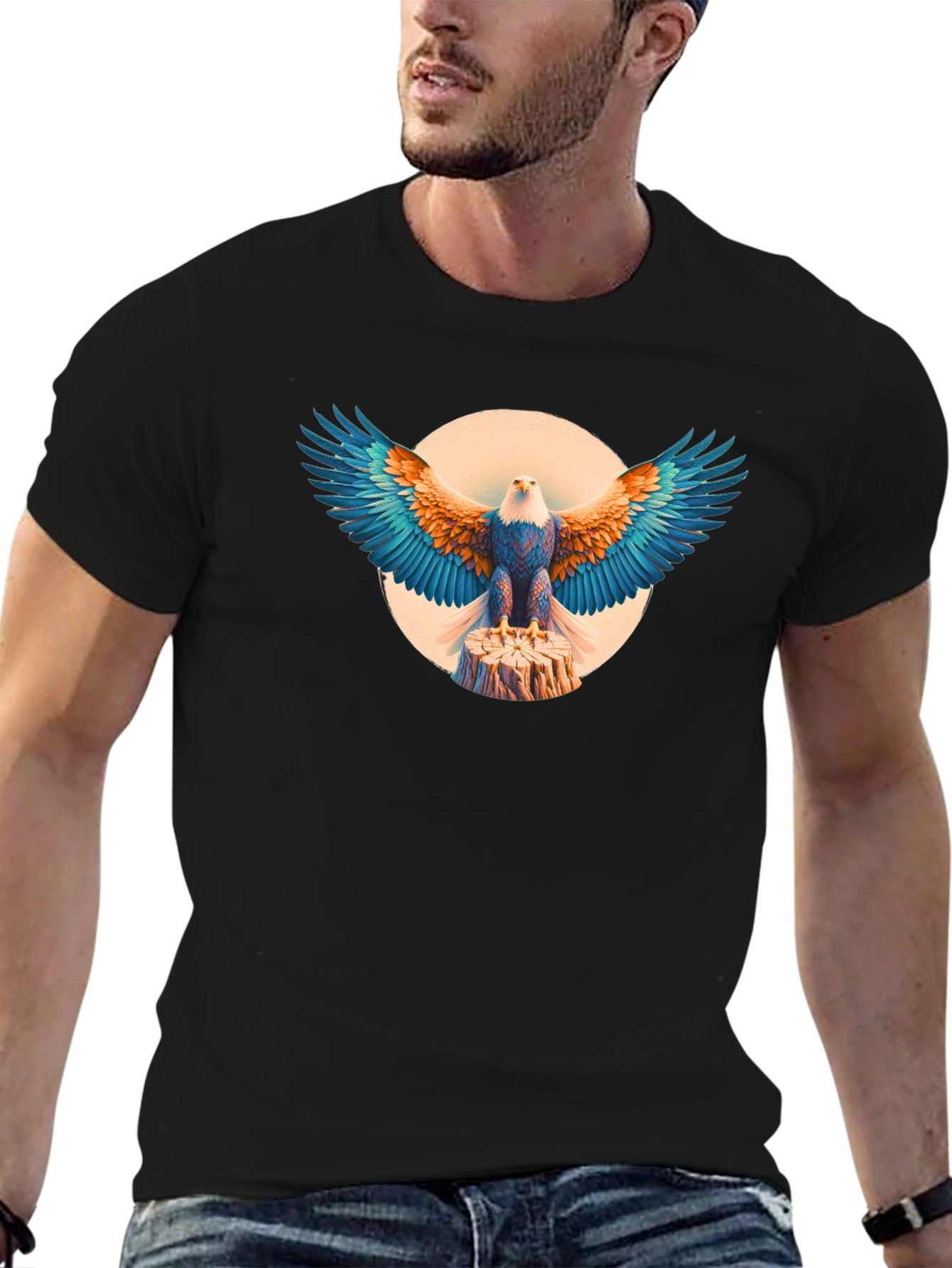 Black Eagle Graphic Tee - Bold Design, Classic Fit view 6