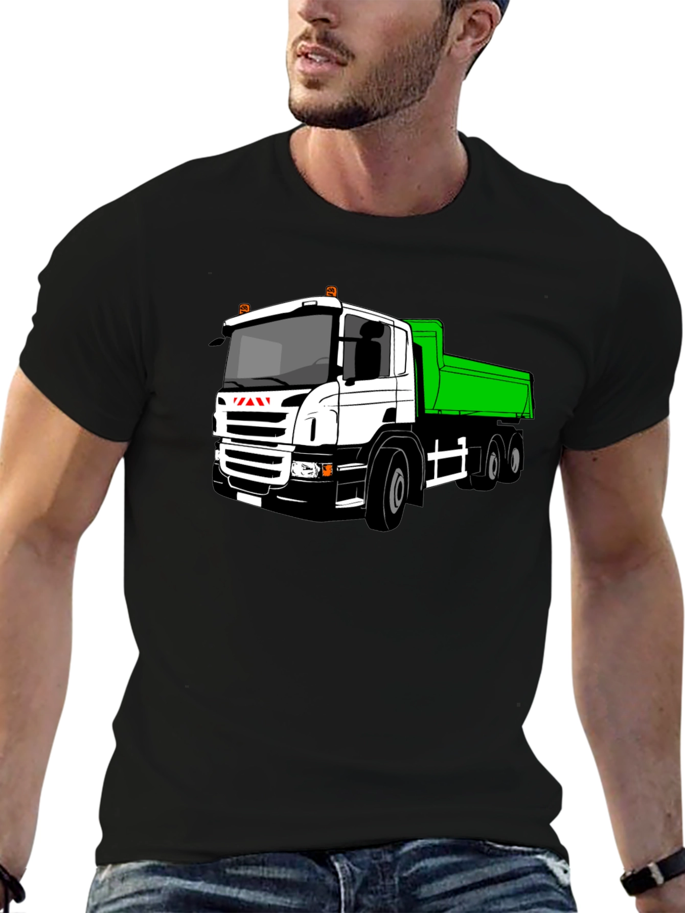 Black Black Truck Graphic Tee - Heavy Duty Style view 6