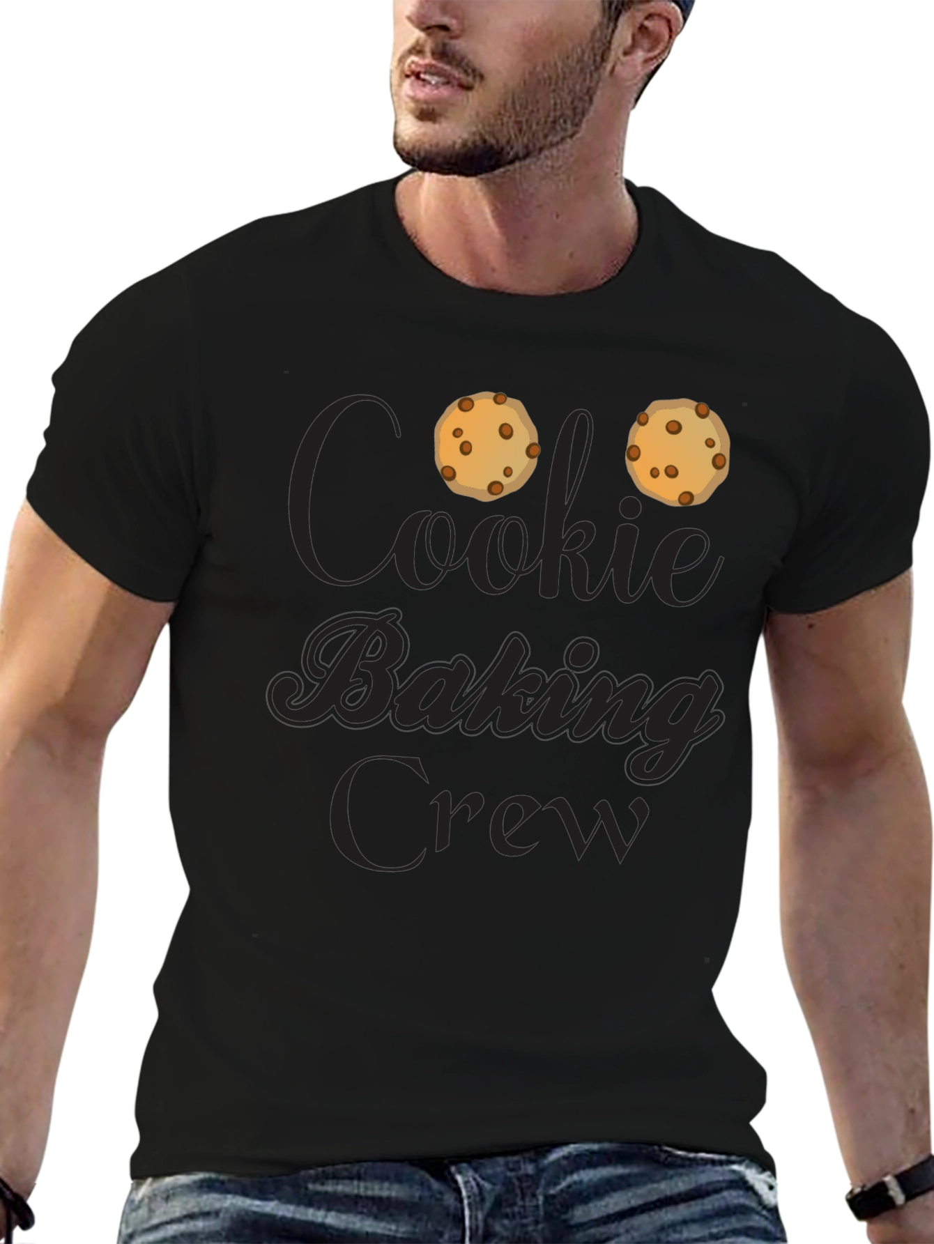 Black Cookie Baking Crew T-Shirt - Black view 6