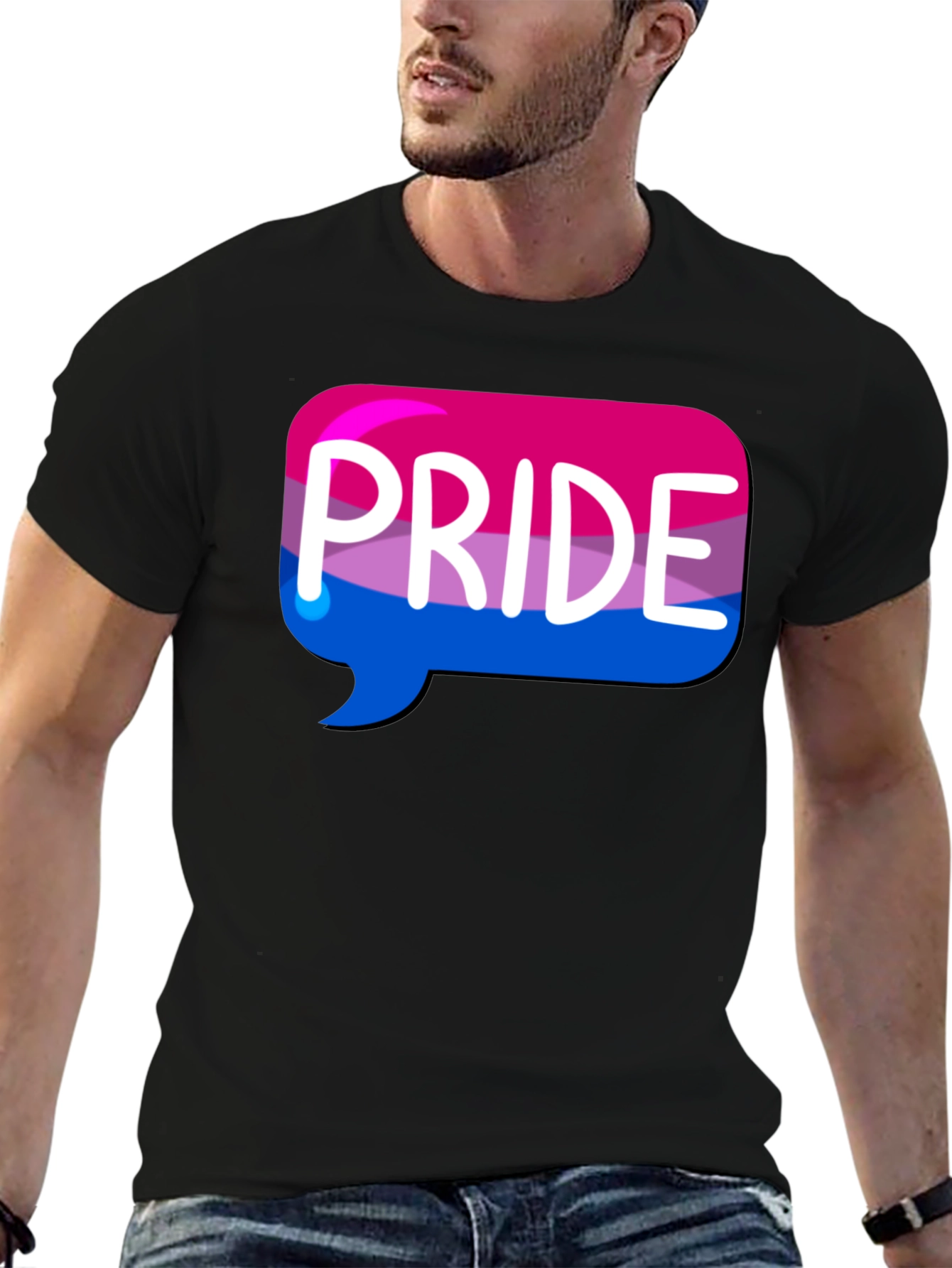 Black Bisexual Pride T-Shirt - Black Pride Tee view 6