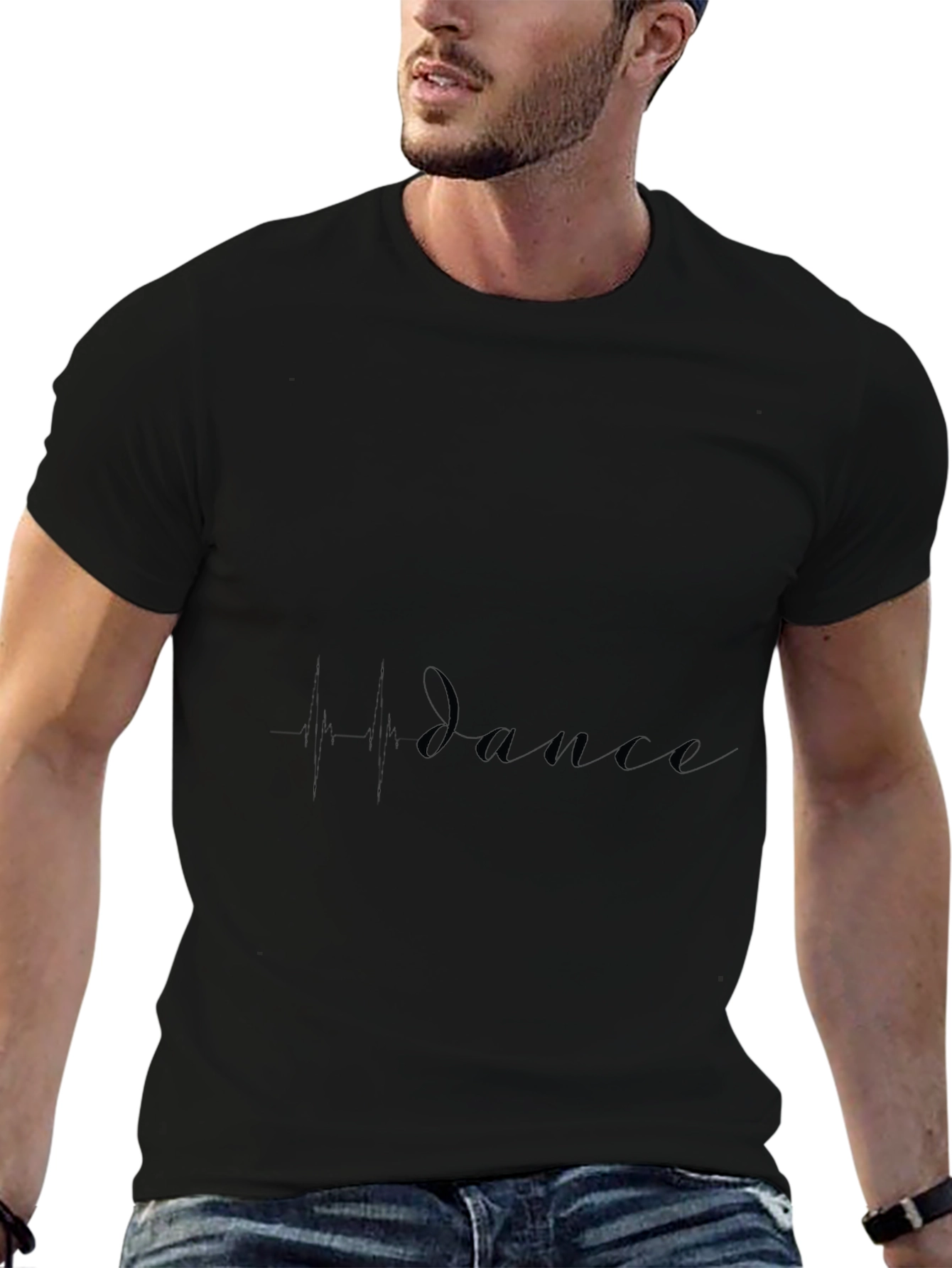 Black Dance Heartbeat Black T-Shirt view 6
