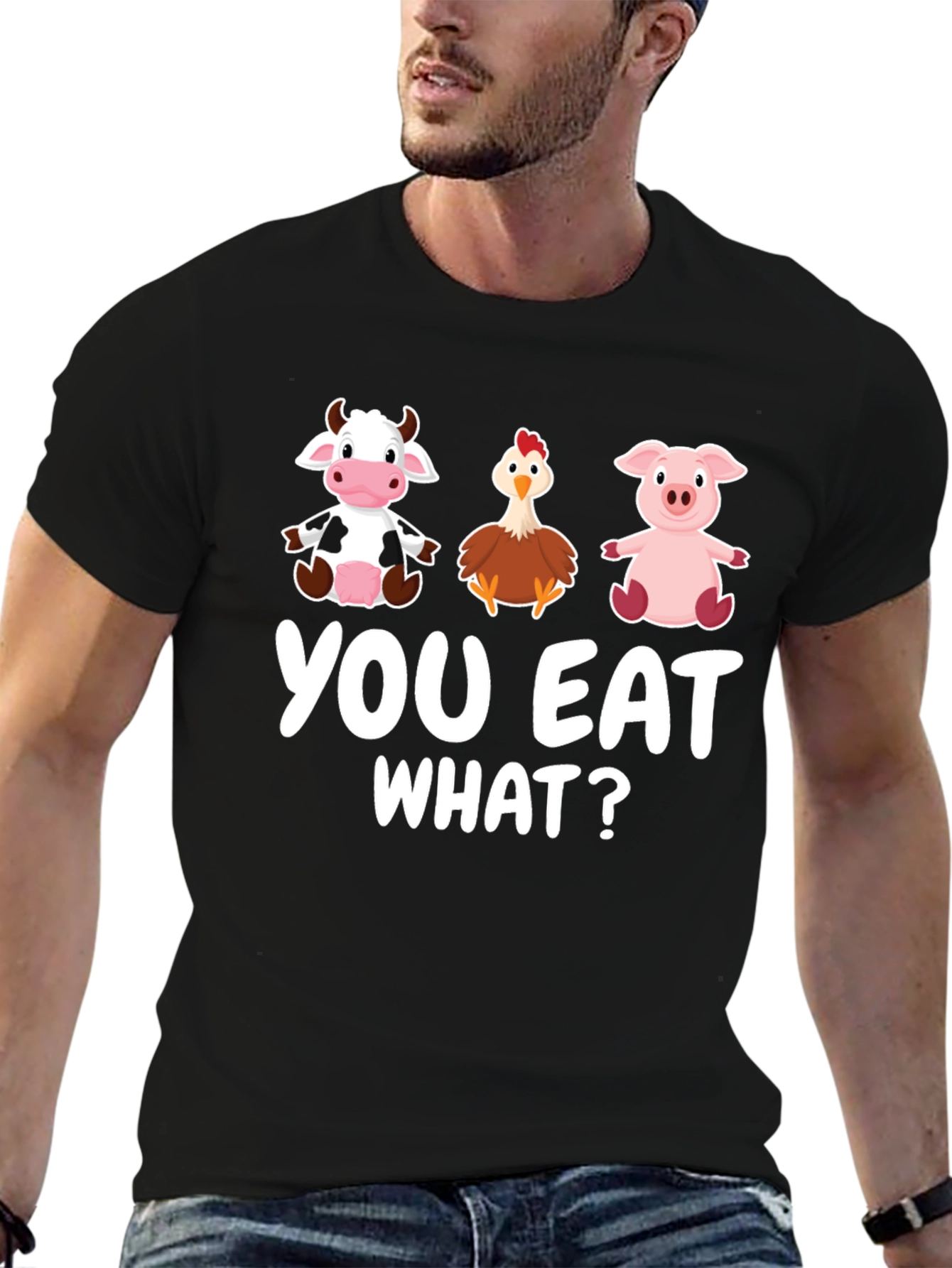 Black You Eat What? Graphic T-Shirt view 6