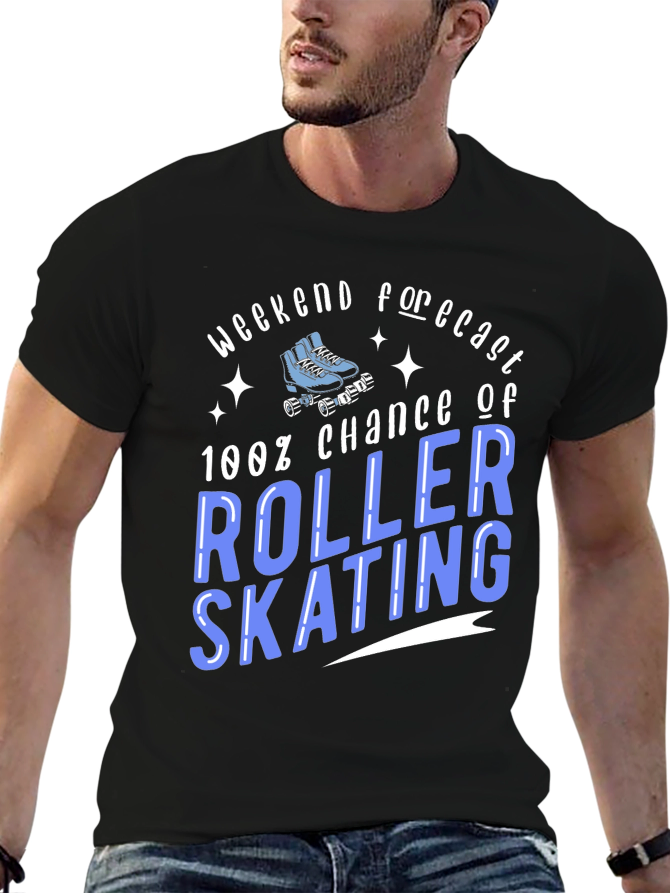 Roller Skating Weekend Forecast T-Shirt - 6