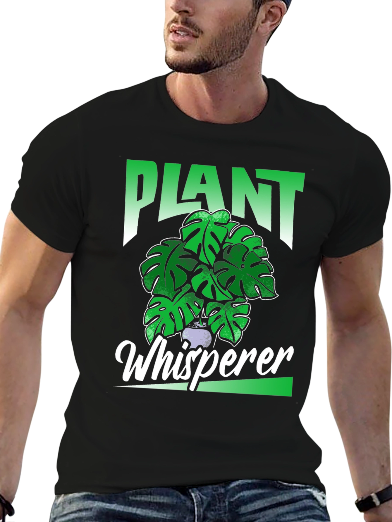Black Plant Whisperer T-Shirt - Houseplant Lover Tee view 6