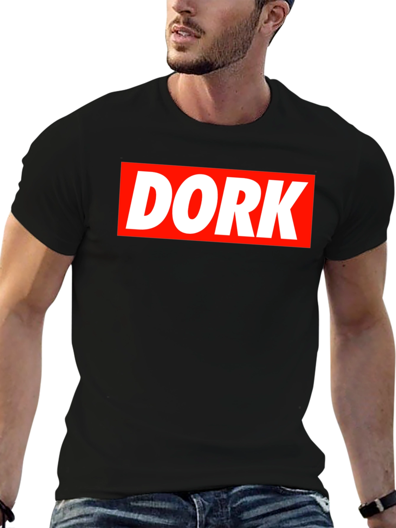 Black DORK Graphic Tee - Bold Statement Shirt view 6