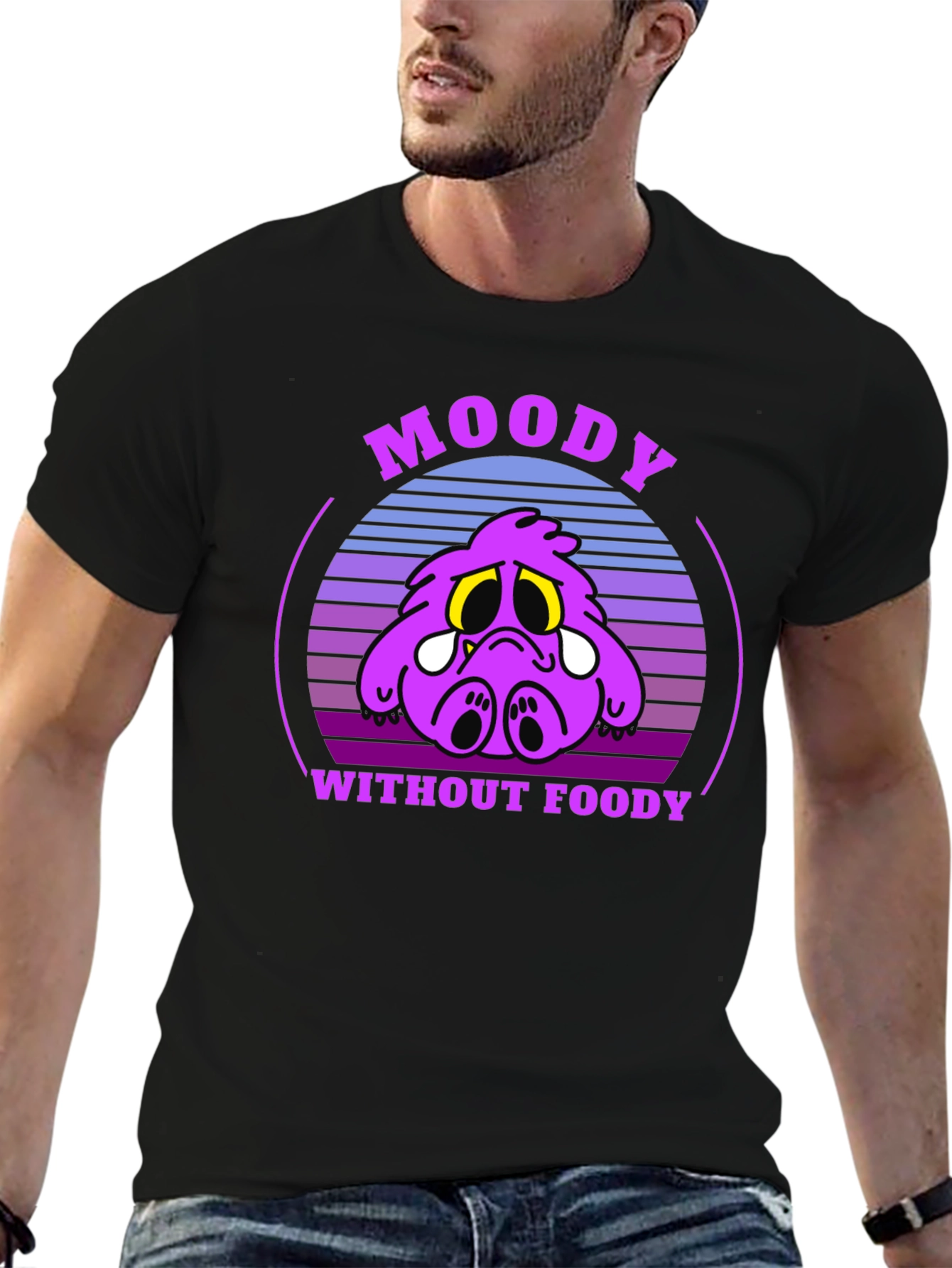 Black Moody Without Foody Graphic Tee view 6