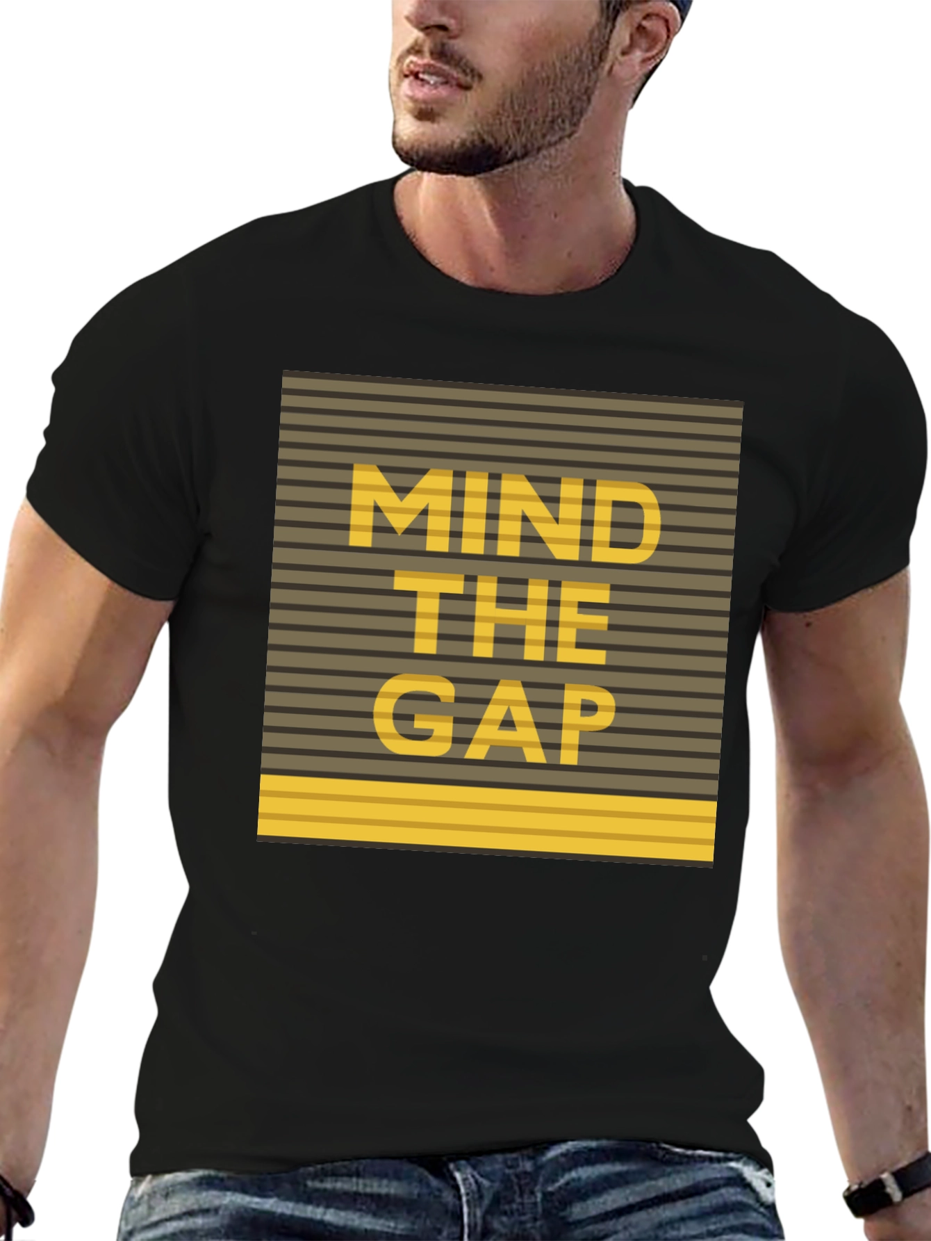 Black Mind The Gap Graphic Tee - Black view 6