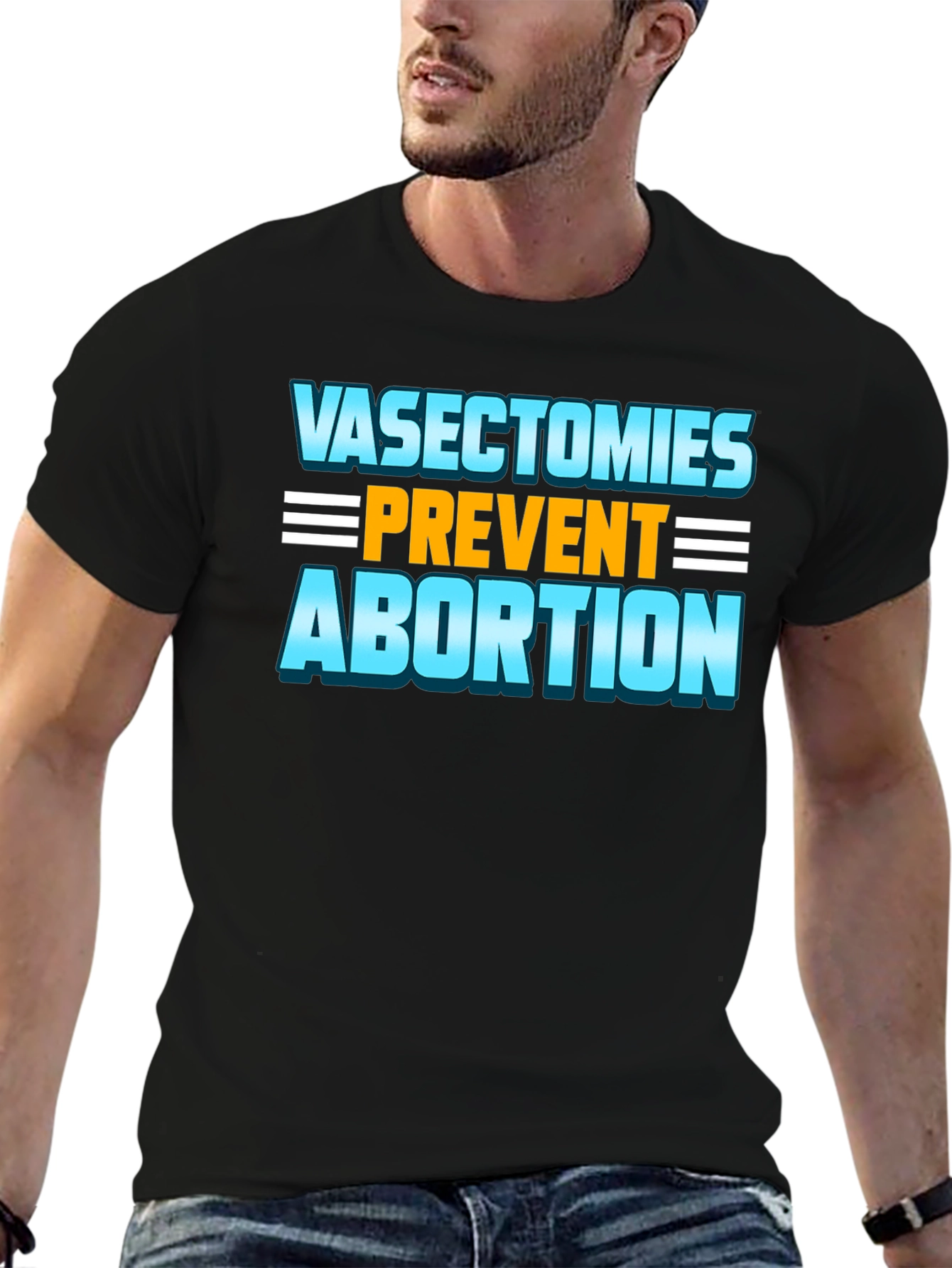 Black Vasectomies Prevent Abortion Funny Slogan T-Shirt view 6
