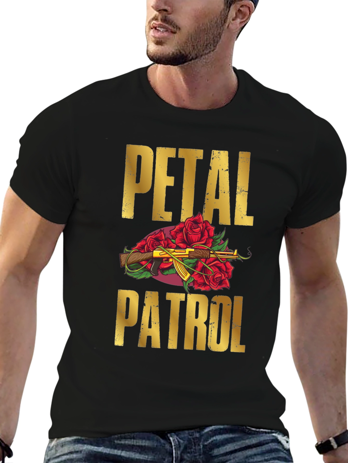 Black Petal Patrol Graphic T-Shirt view 6