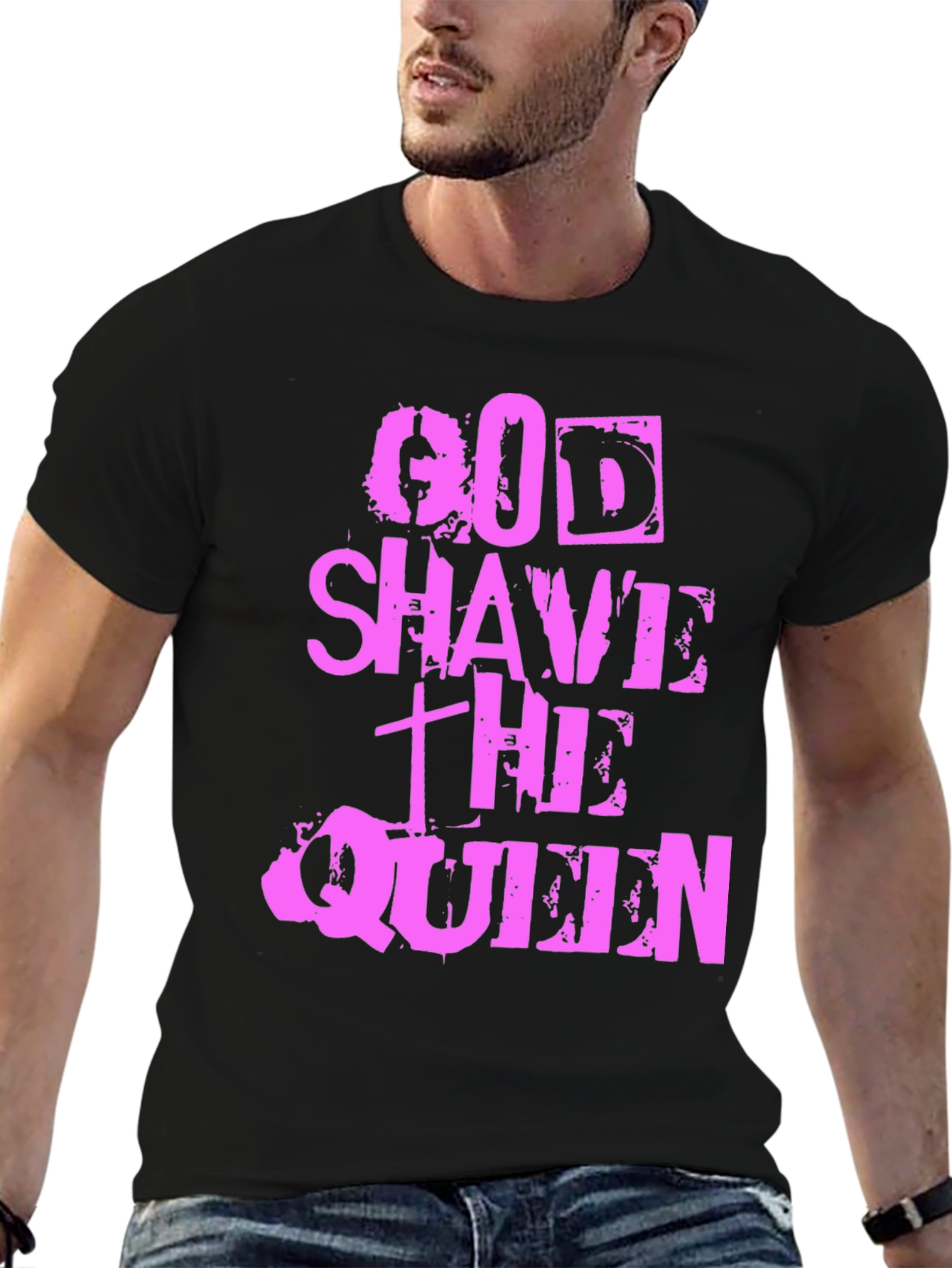 Black God Shave the Queen Graphic Tee view 6