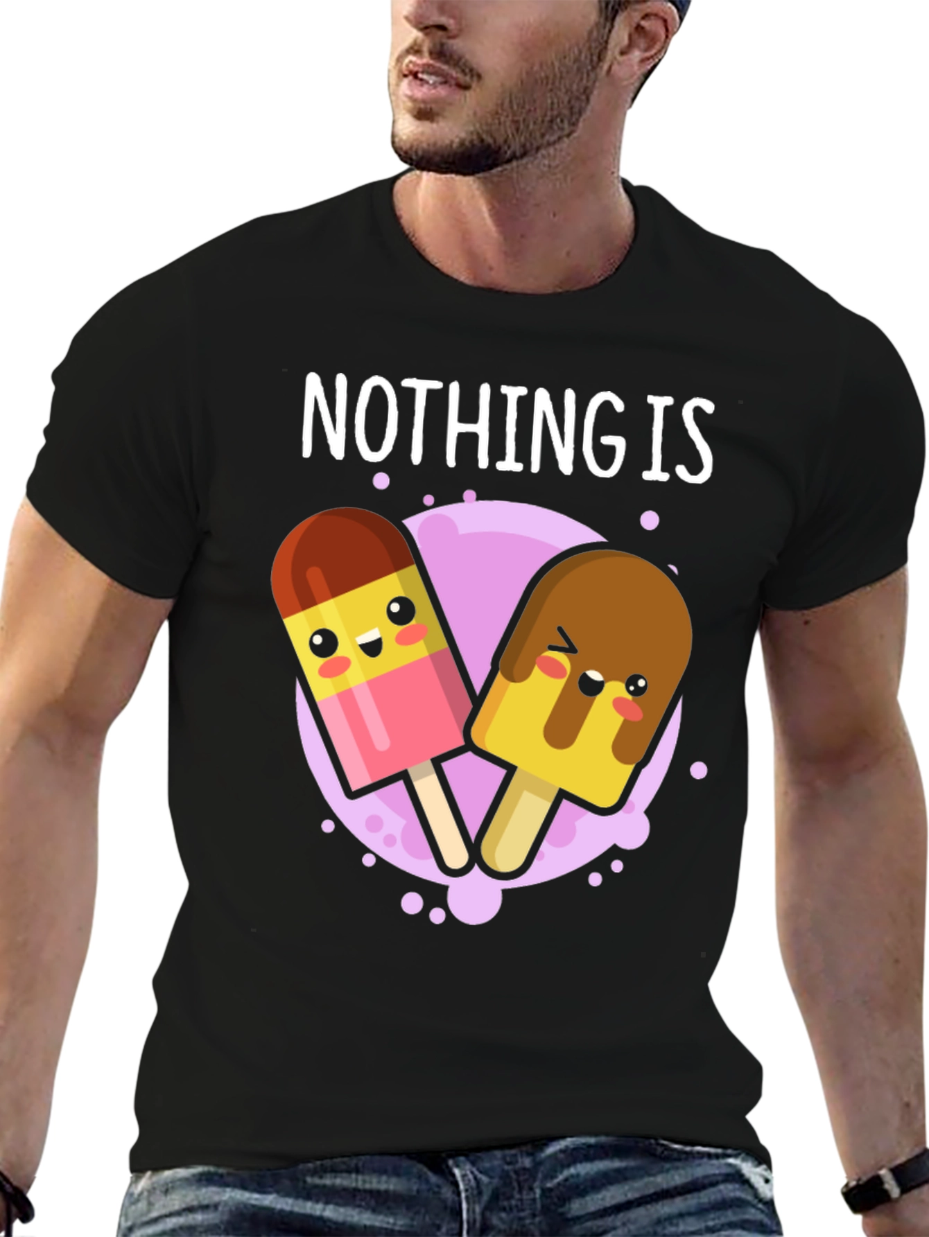 Black Nothing Is Im-popsicle Funny T-Shirt view 6