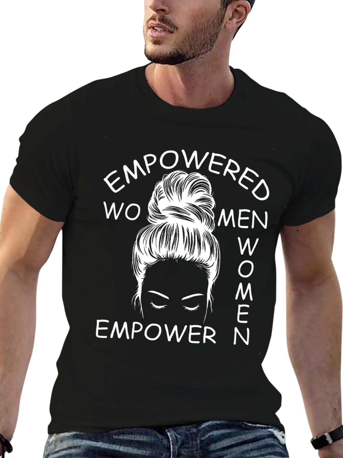Black Empowered Women Graphic Tee - Black view 6