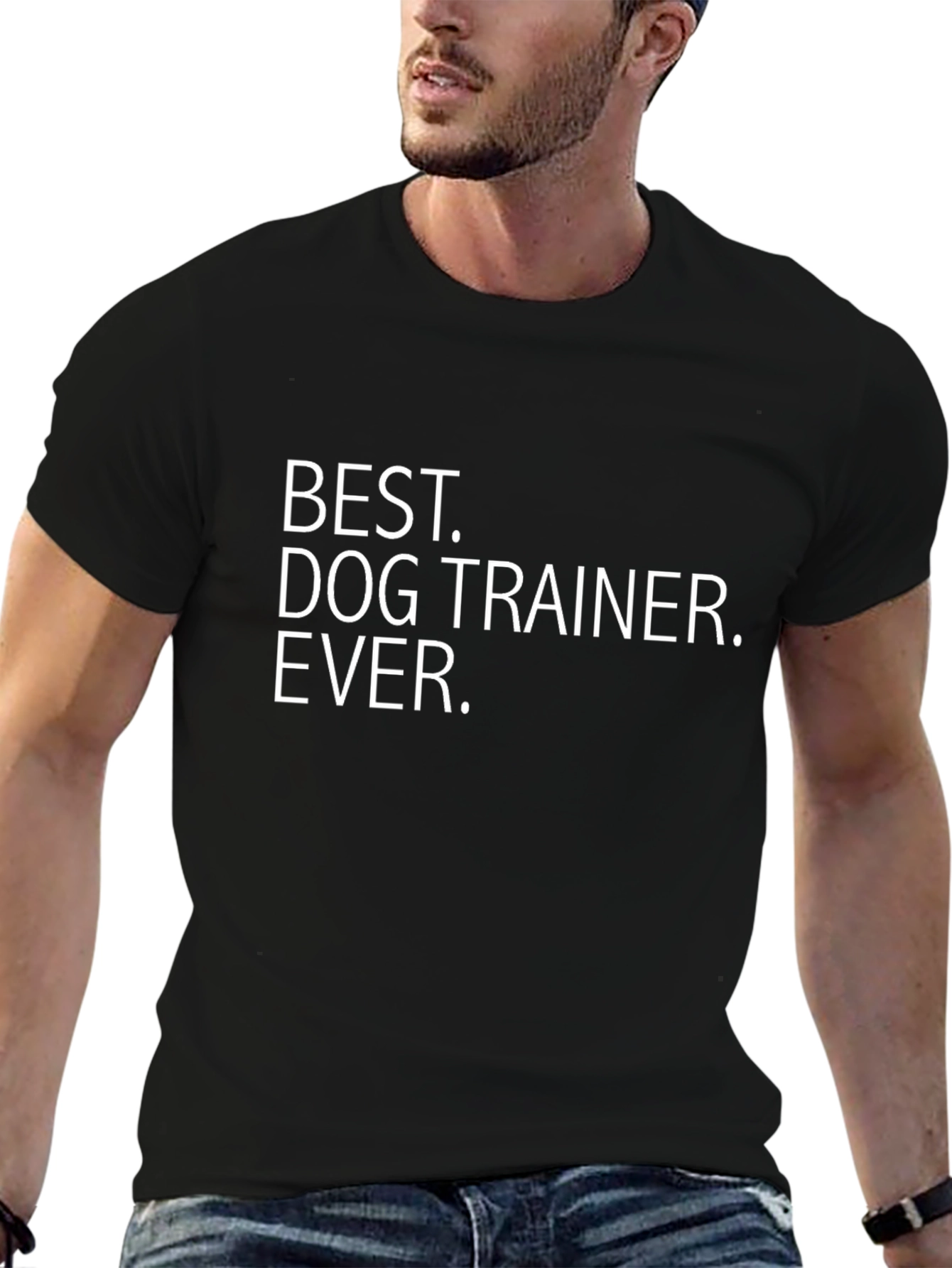 Black Best Dog Trainer Ever - Unisex T-Shirt view 6