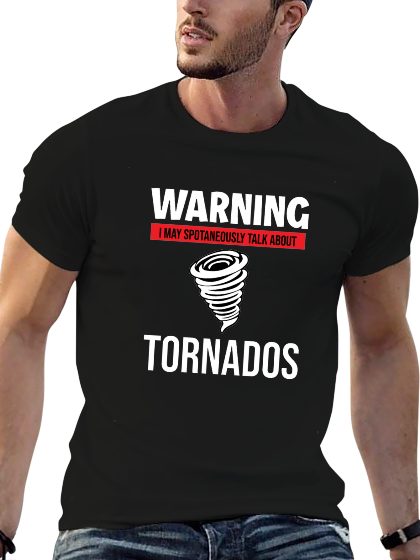 Black Warning Tornadoes T-Shirt view 6