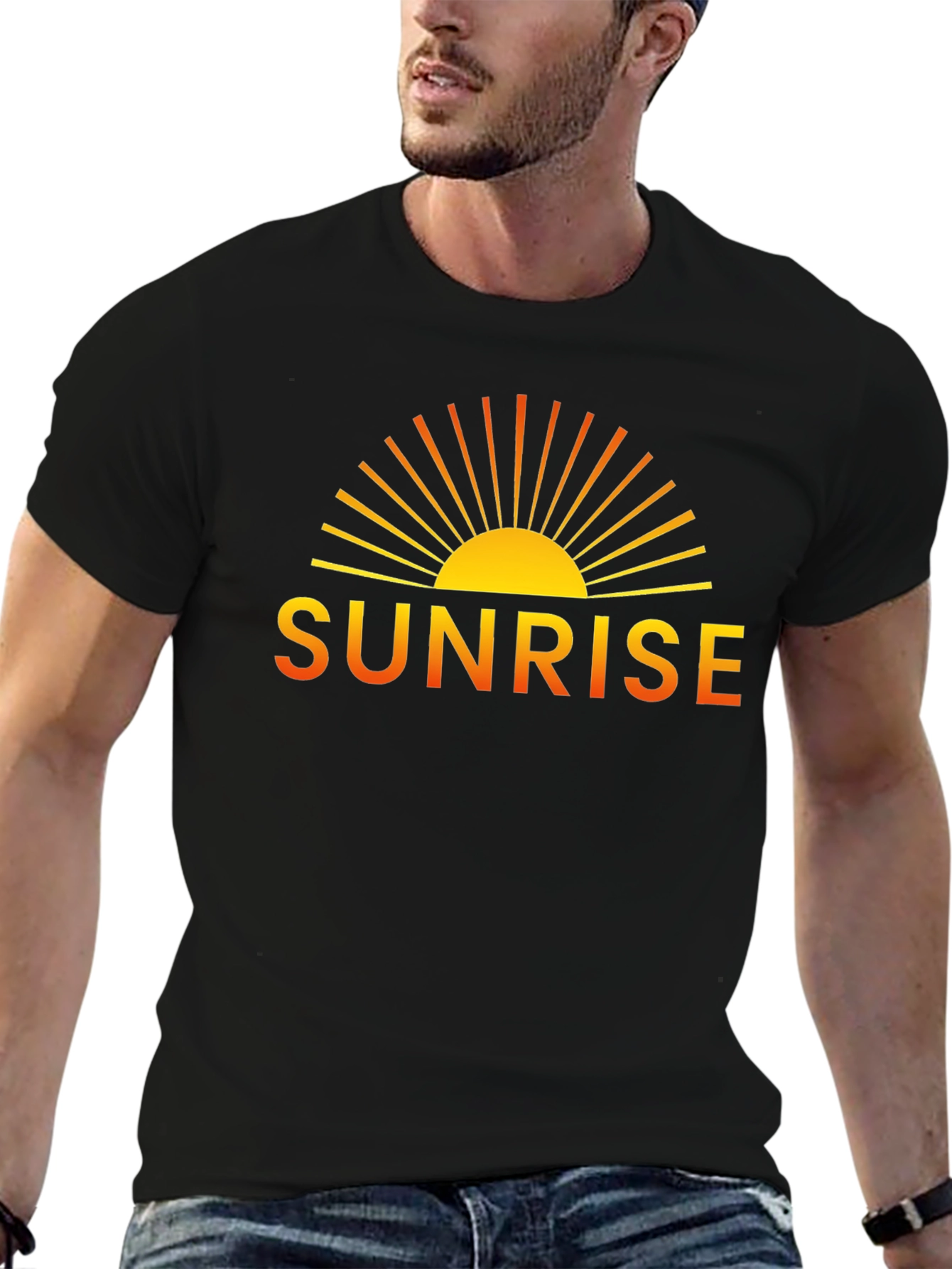 Black Sunrise Graphic Tee - Black view 6