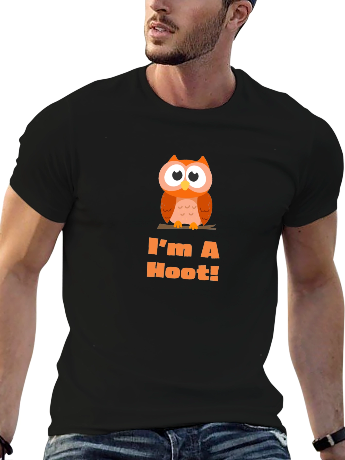 Black I'm A Hoot! Owl Graphic Tee - Black view 6