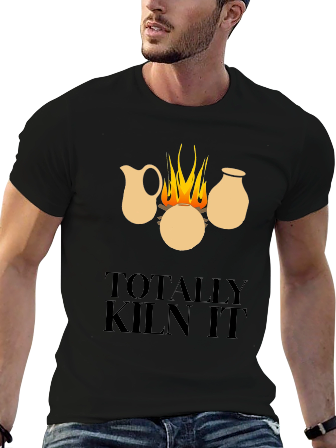 Black Totally Kiln It Pottery T-Shirt view 6