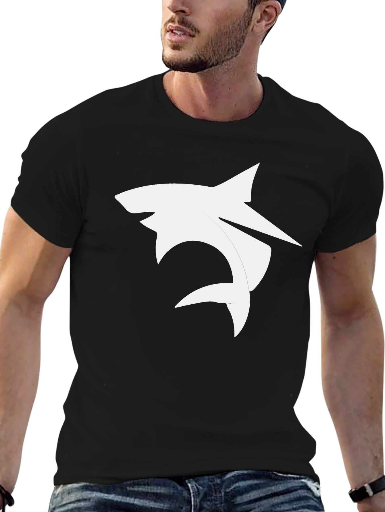 Black Shark Graphic Black T-Shirt - Bold & Stylish view 6