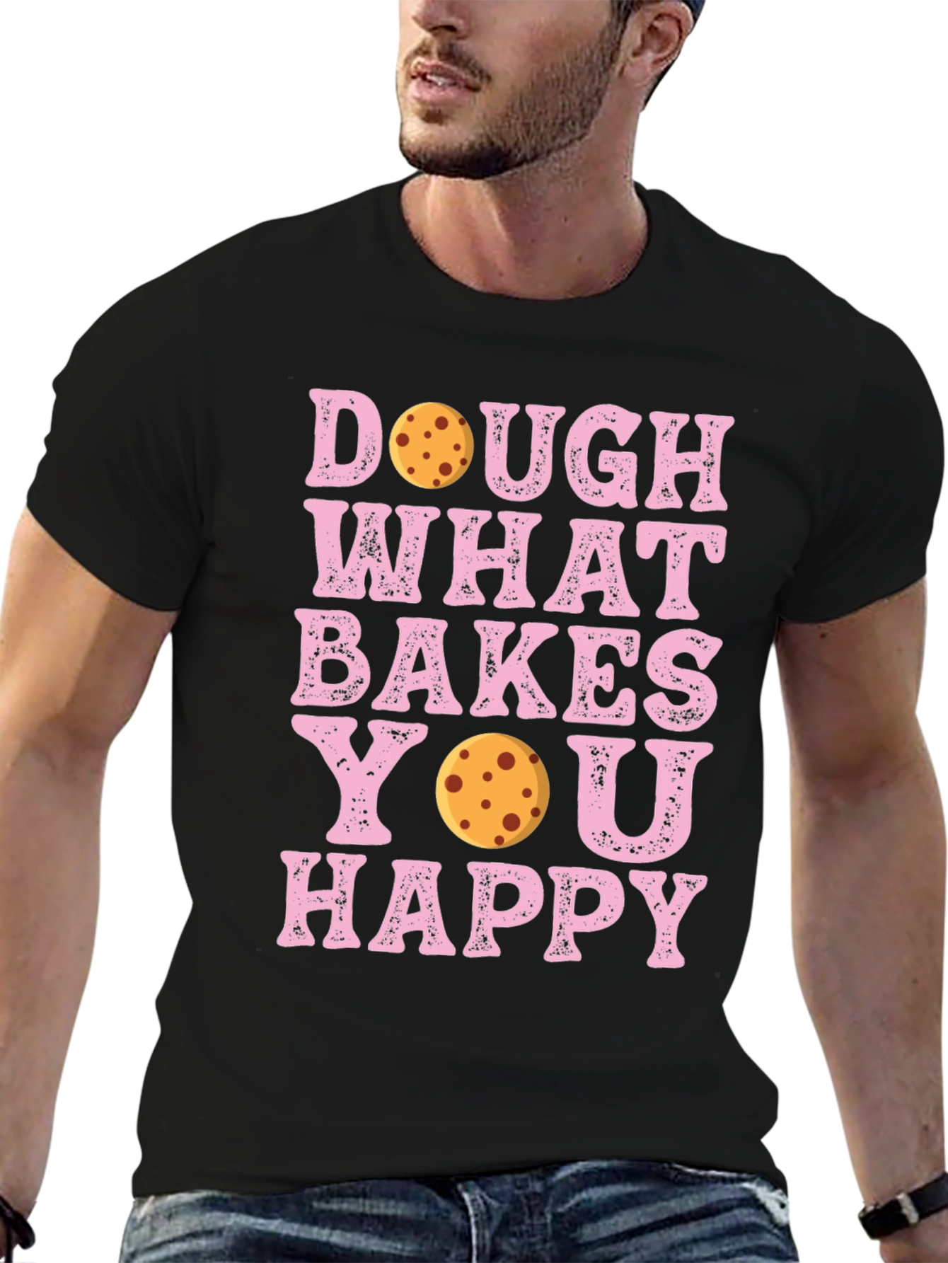 Black Dough What Bakes You Happy T-Shirt view 6