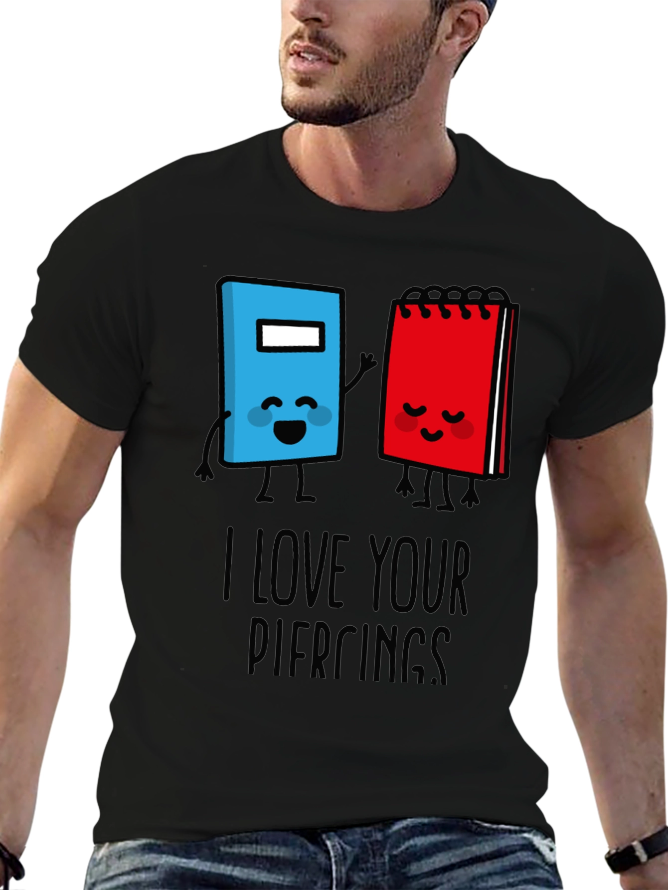 Black Funny Book Lover Graphic T-Shirt view 6