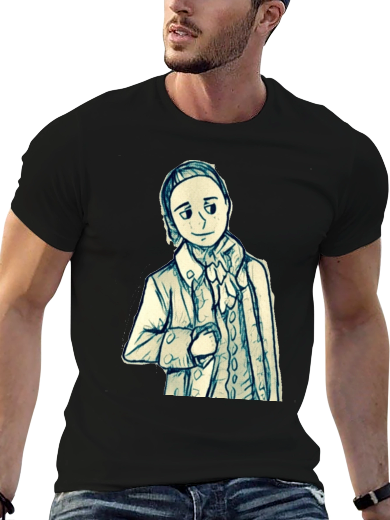 Whimsical Historical Figure Graphic Tee - 6