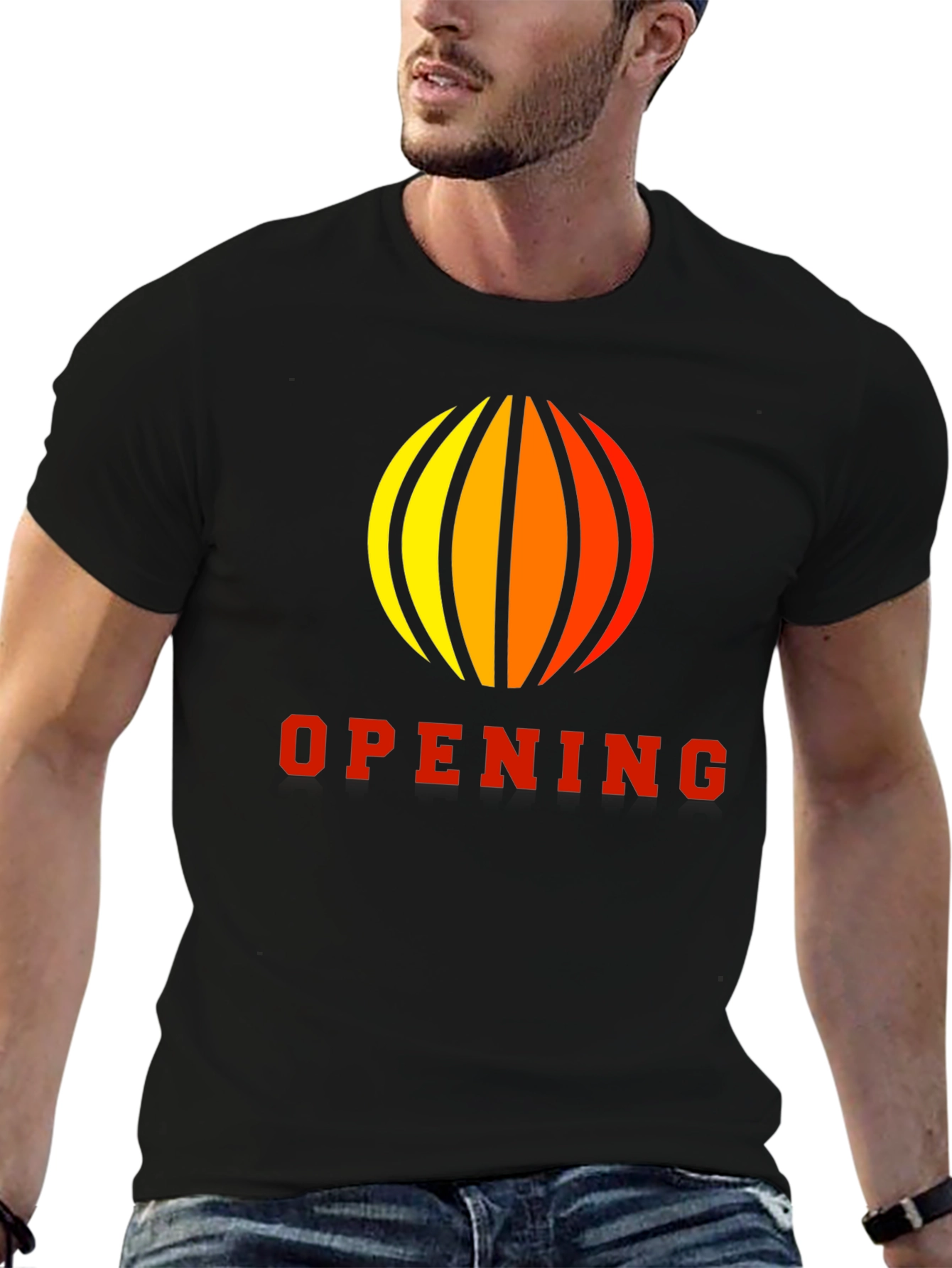 Black Opening Graphic Black T-Shirt view 6