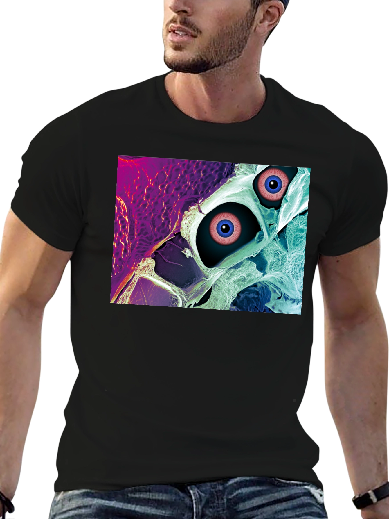 Black Eye See You Graphic T-Shirt - Unique Design view 6