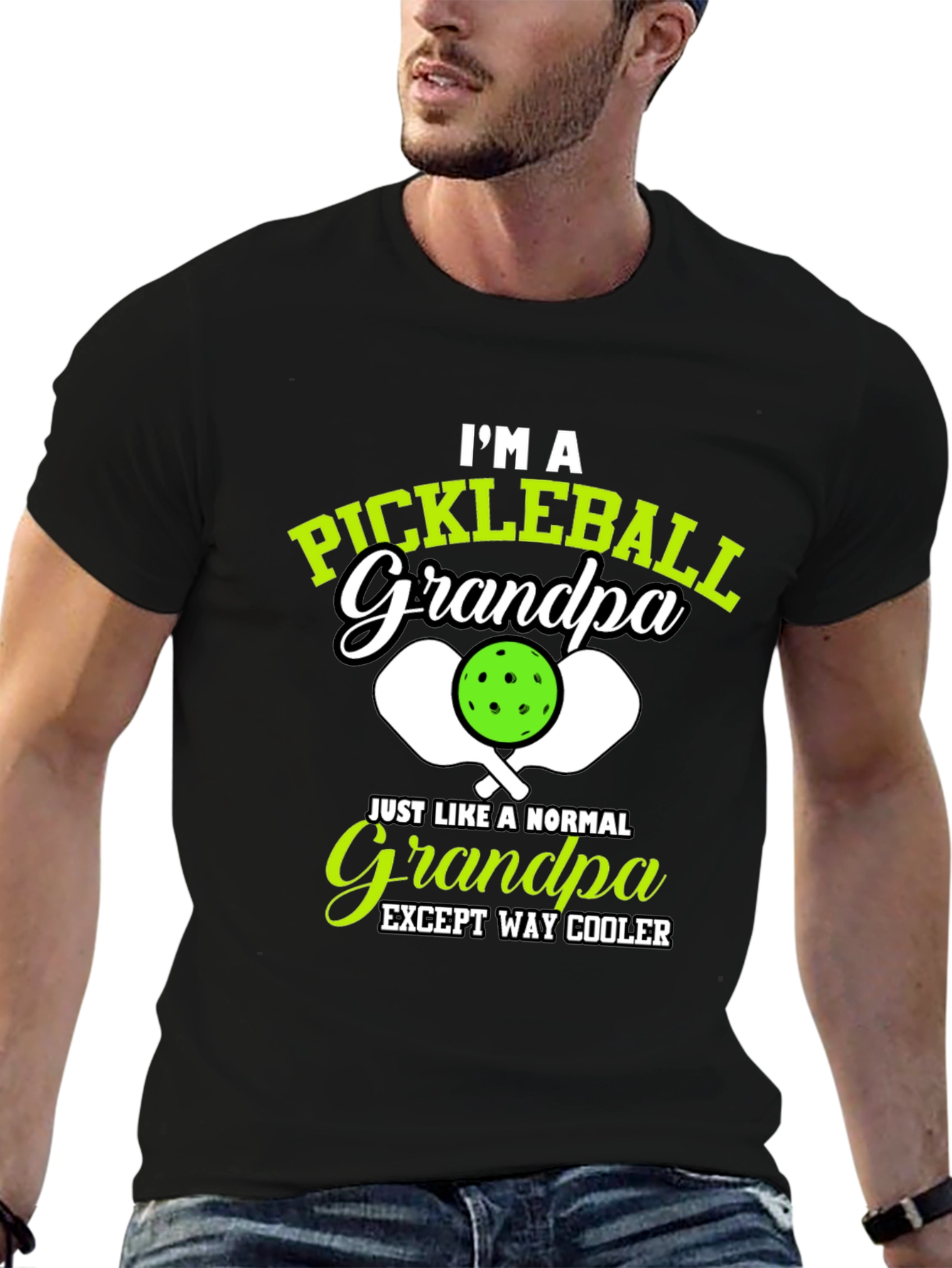 Pickleball Grandpa T-Shirt - Cool Grandfather Gift - 6