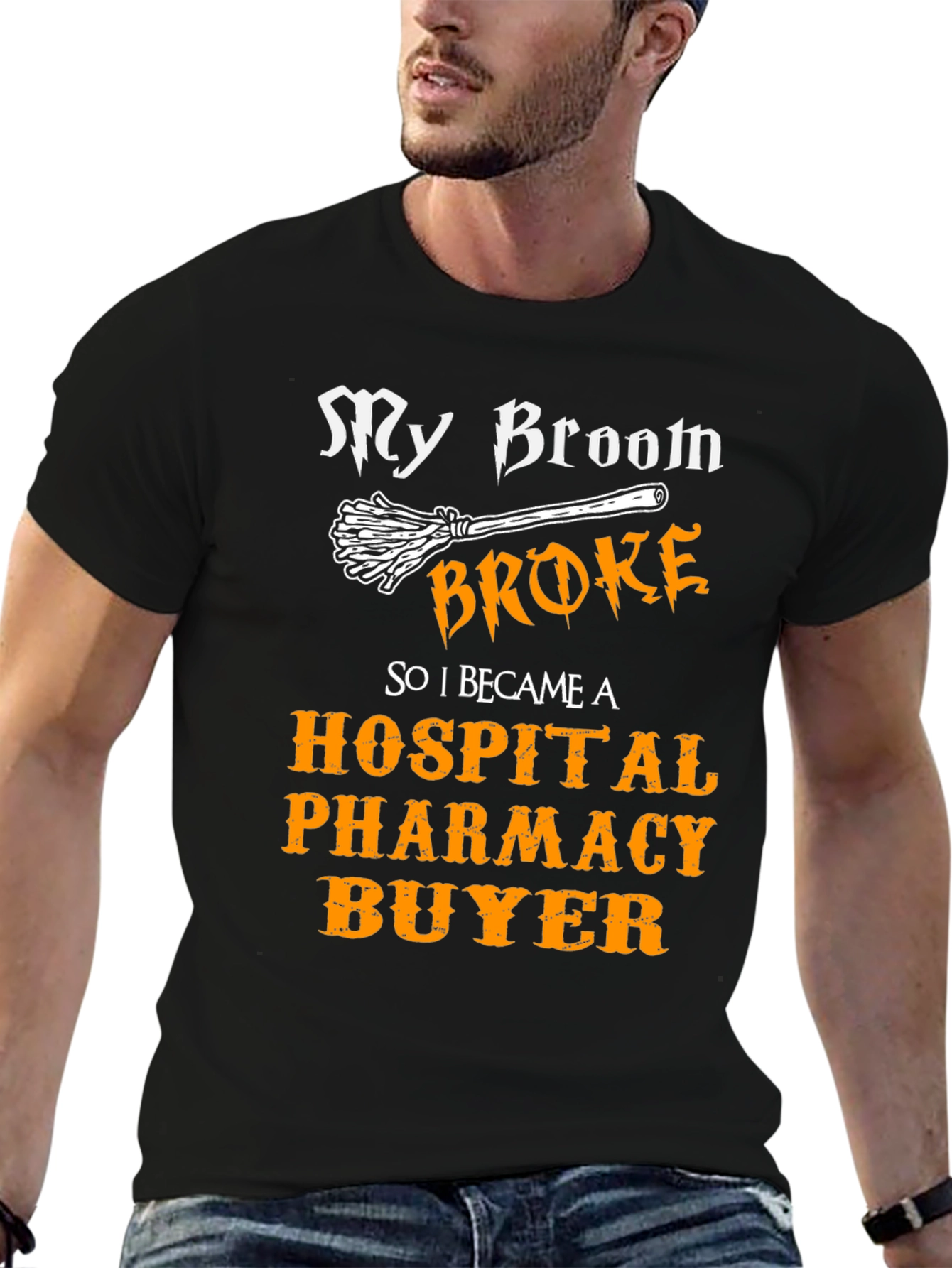 Black Funny Hospital Pharmacy Buyer T-Shirt view 6