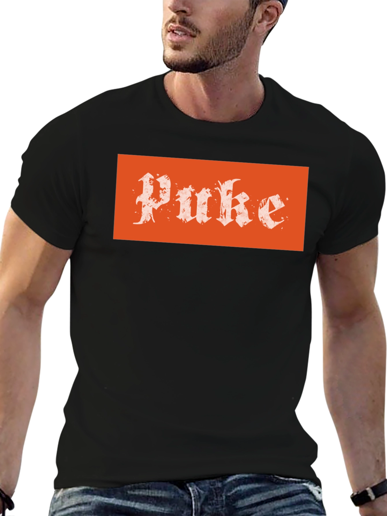 Black Puke Graphic T-Shirt - Grunge Style view 6