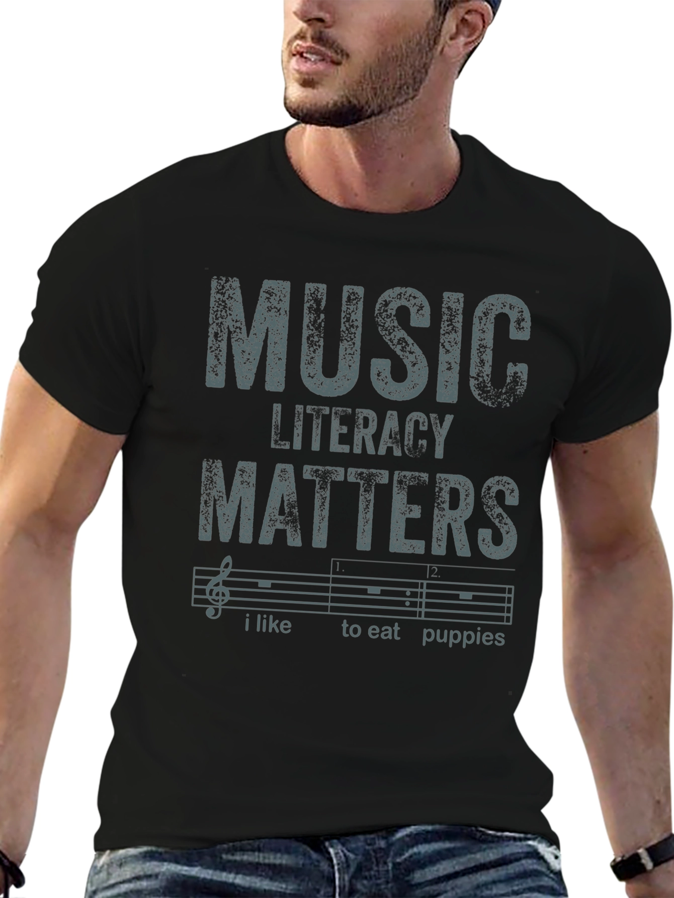 Black Music Literacy Matters T-Shirt view 6