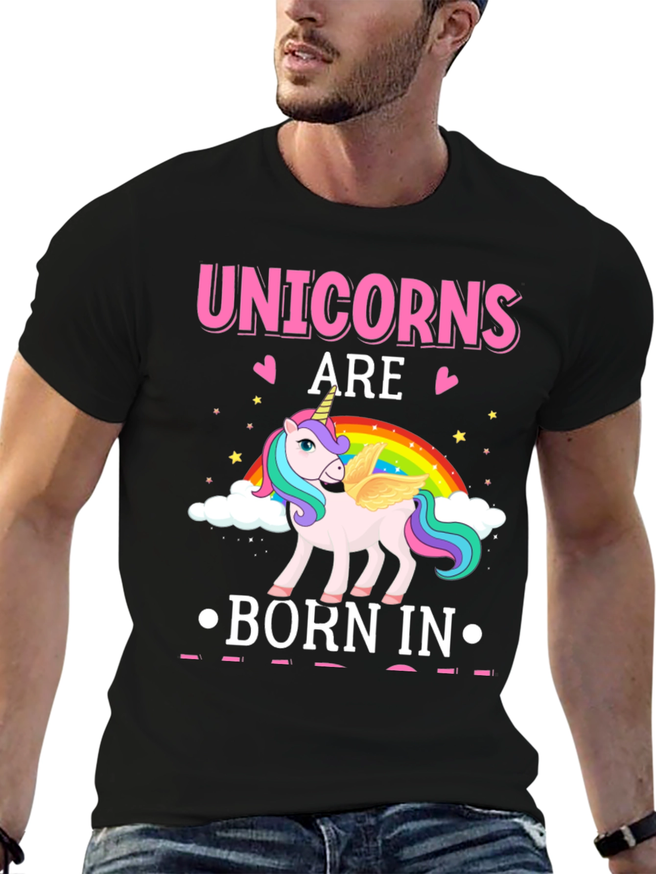 Black Unicorns Are Born In T-Shirt view 6