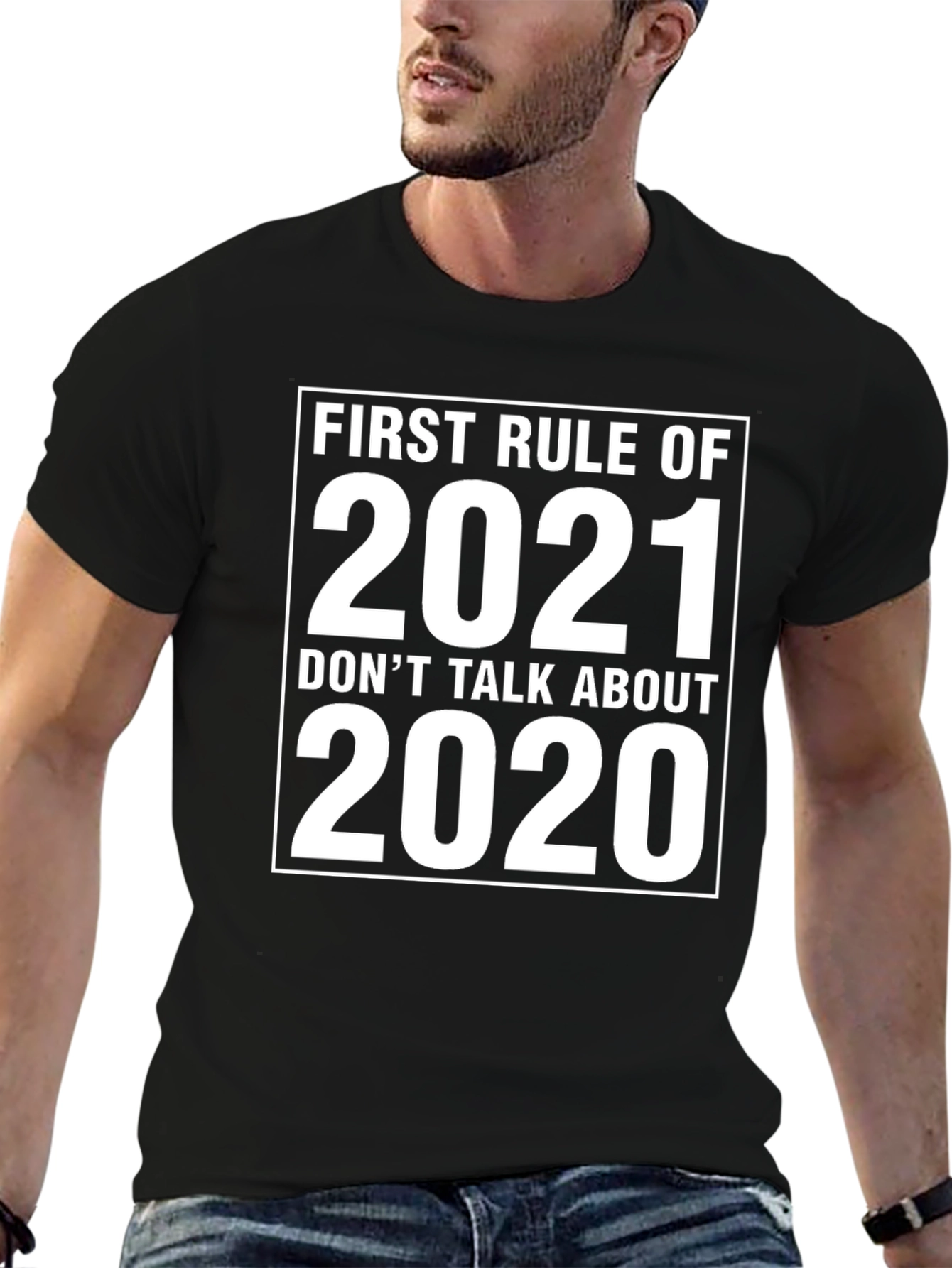 Black First Rule 2021 Funny Graphic Tee view 6