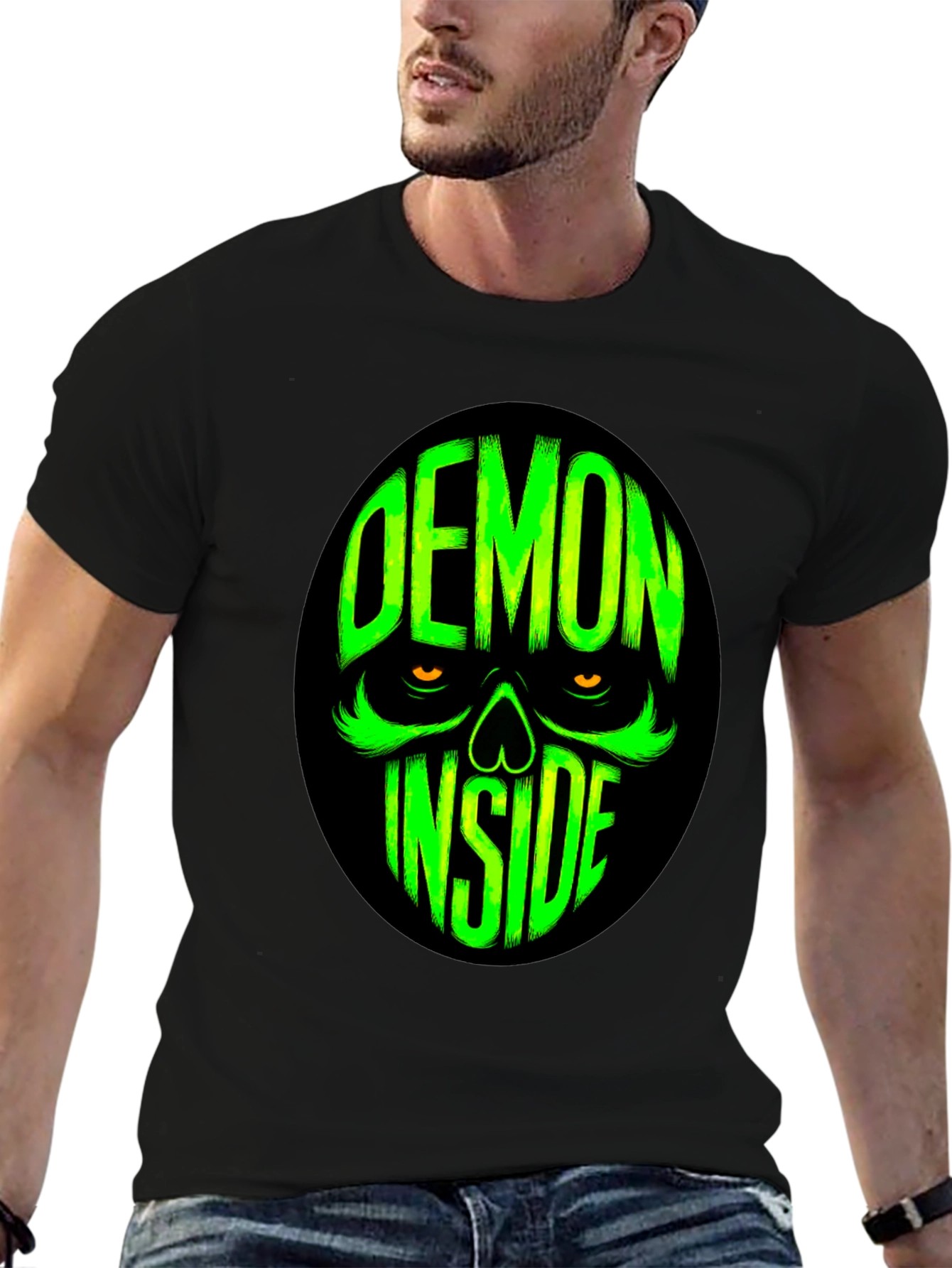 Black Demon Inside Graphic Tee - Black view 6