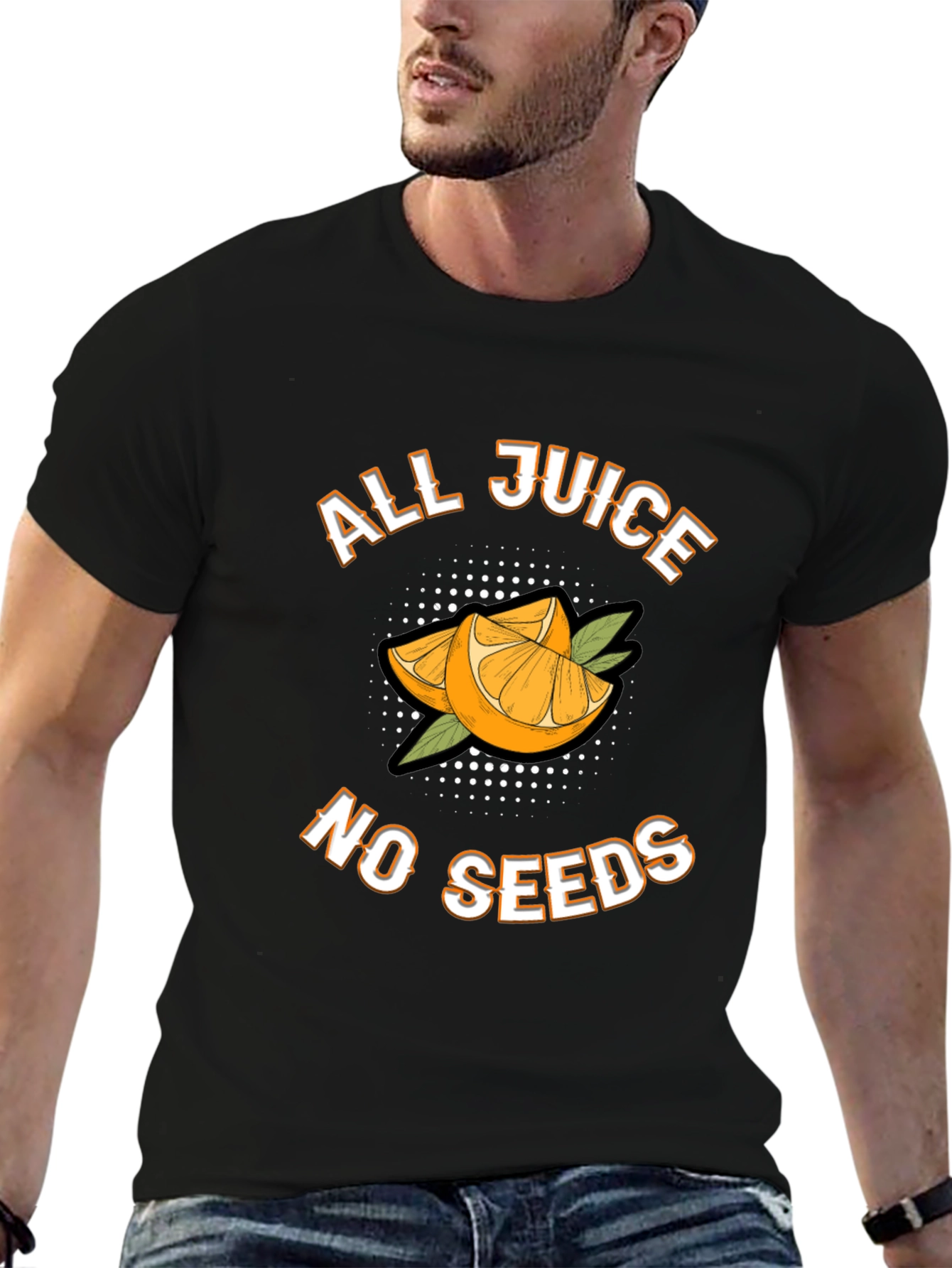 Black All Juice No Seeds Graphic Tee view 6