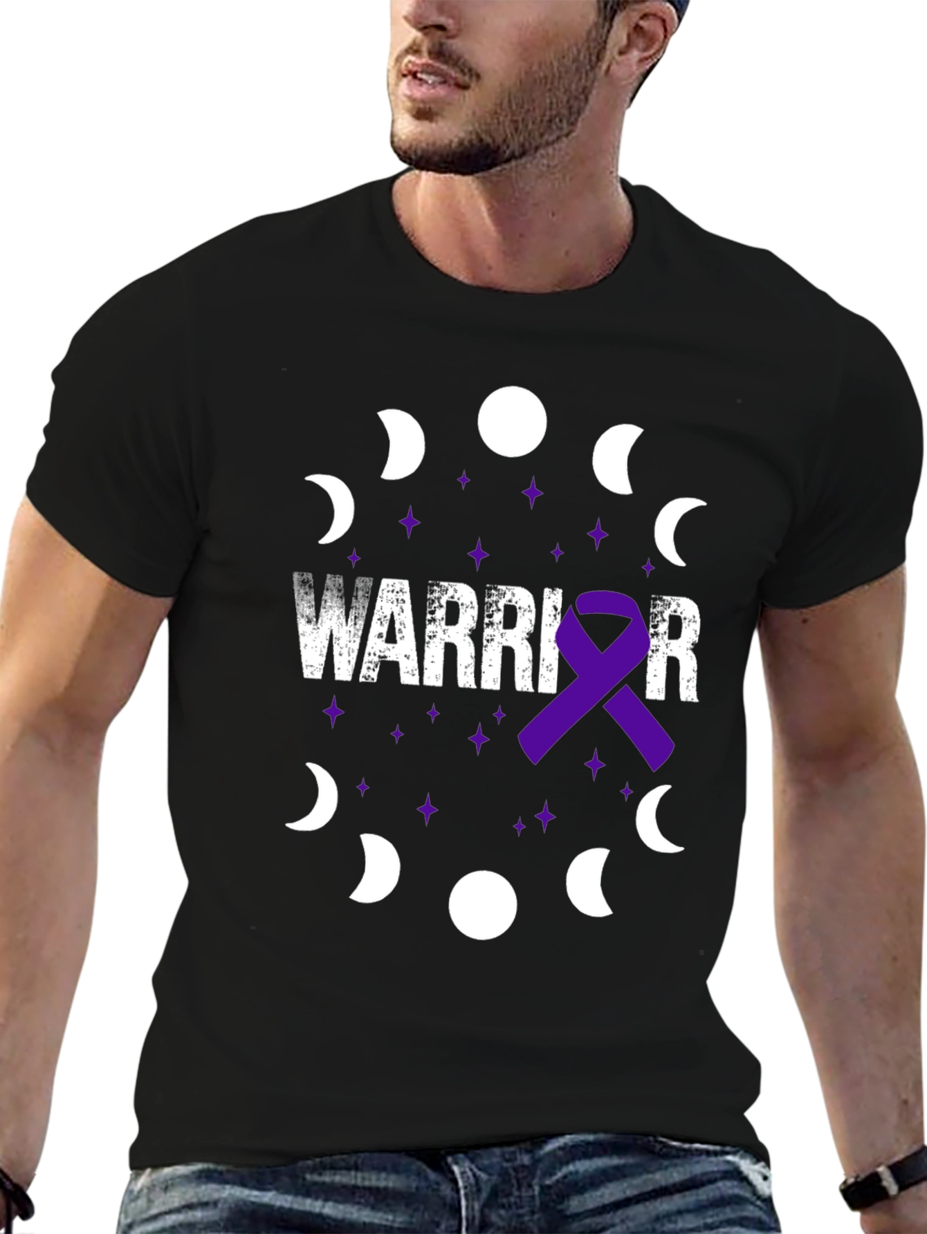 Black Warrior Awareness Ribbon T-Shirt view 6