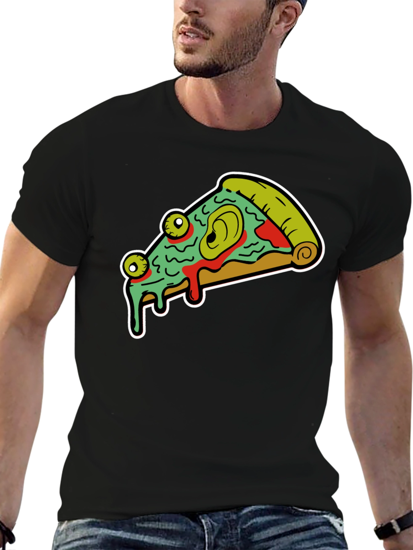 Pizza Monster Graphic Tee - Black - 6