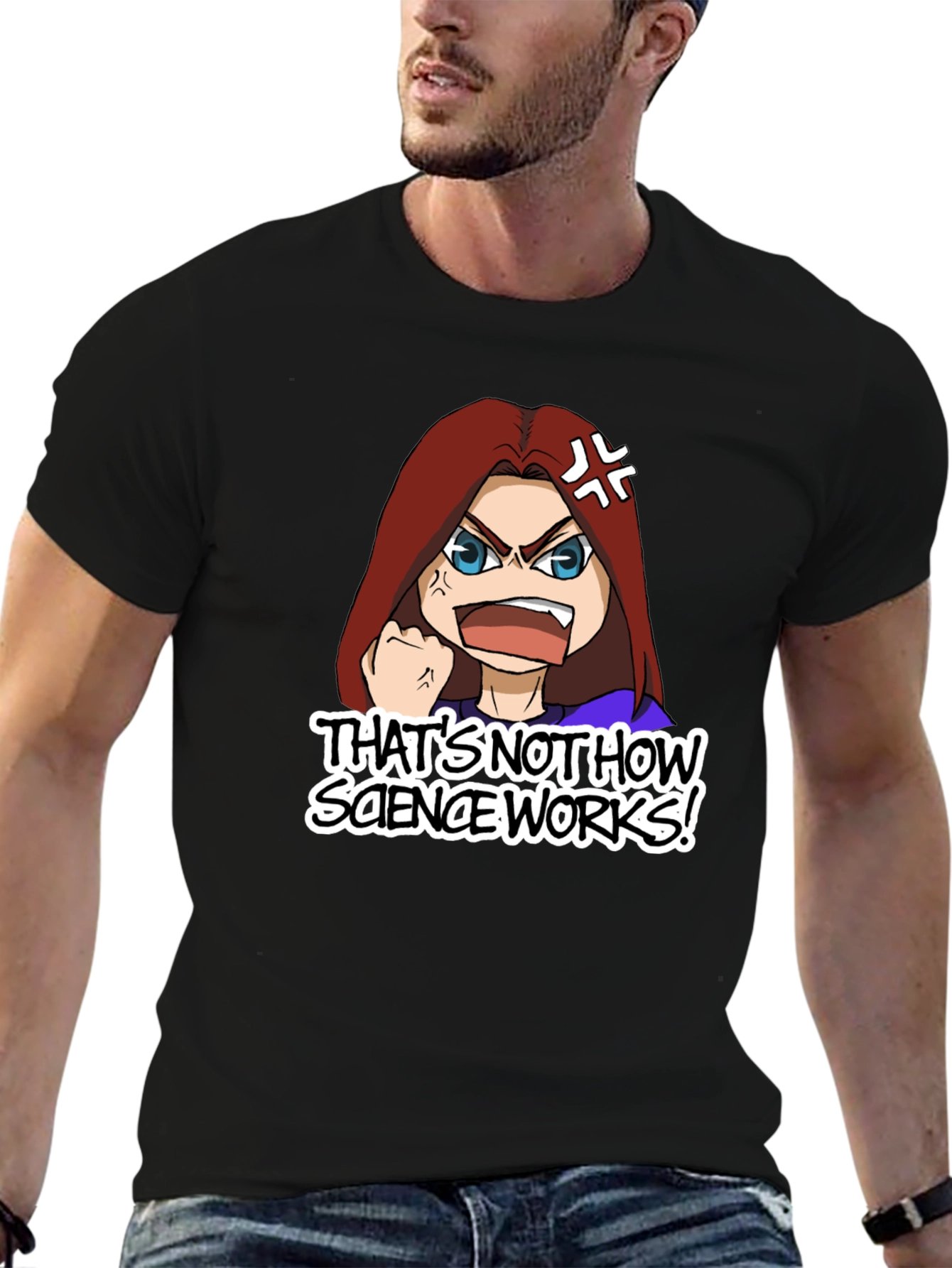 Black Funny Science T-Shirt - That's Not How Science Works! view 6