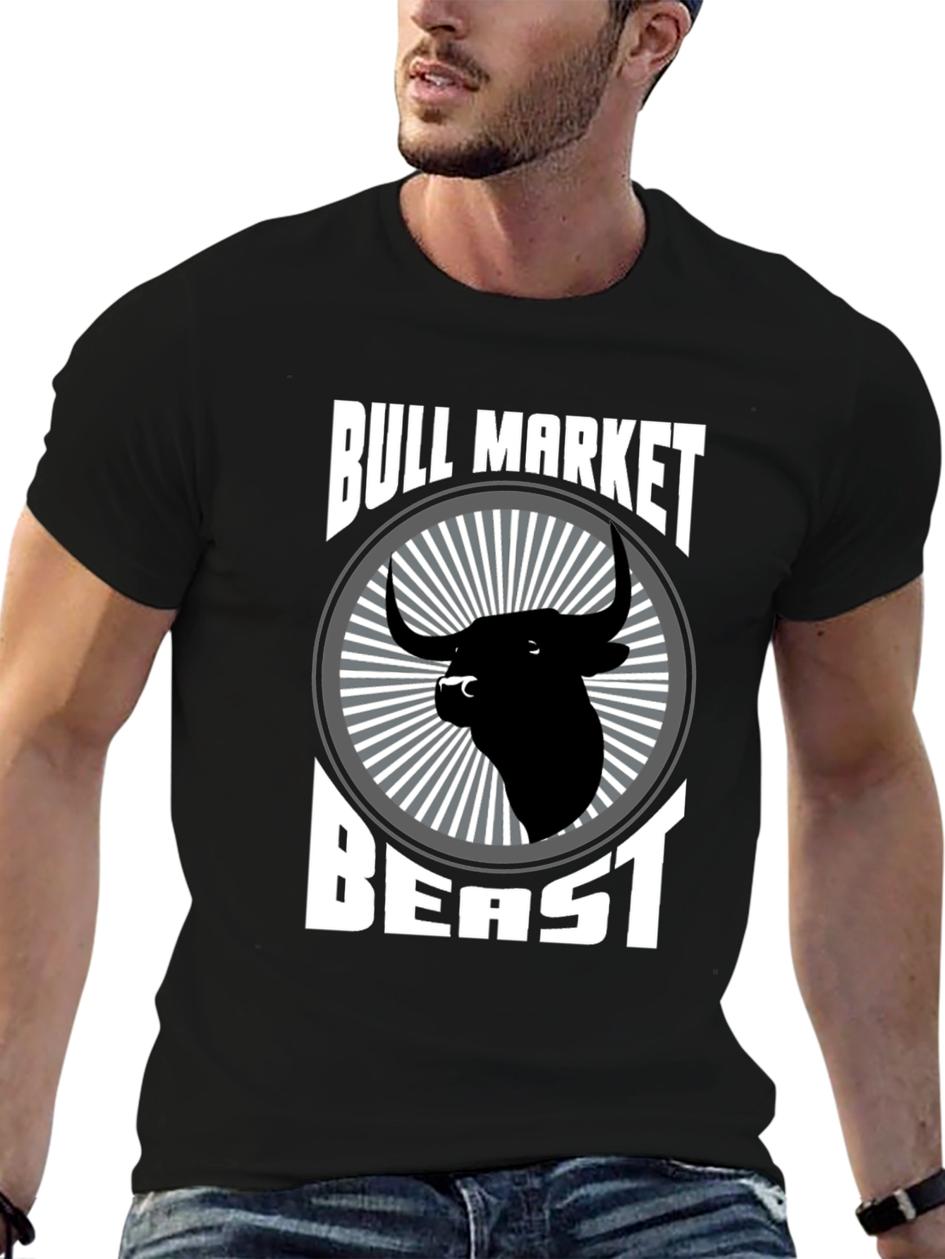 Black Bull Market Beast T-Shirt - Black Graphic Tee view 6
