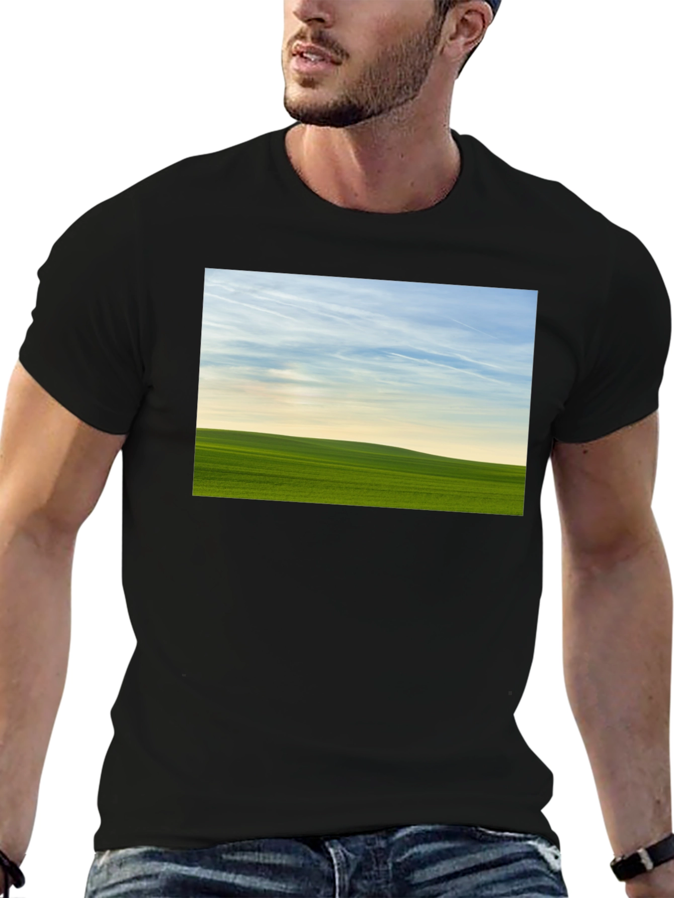 Green Field Horizon Graphic Tee - 6