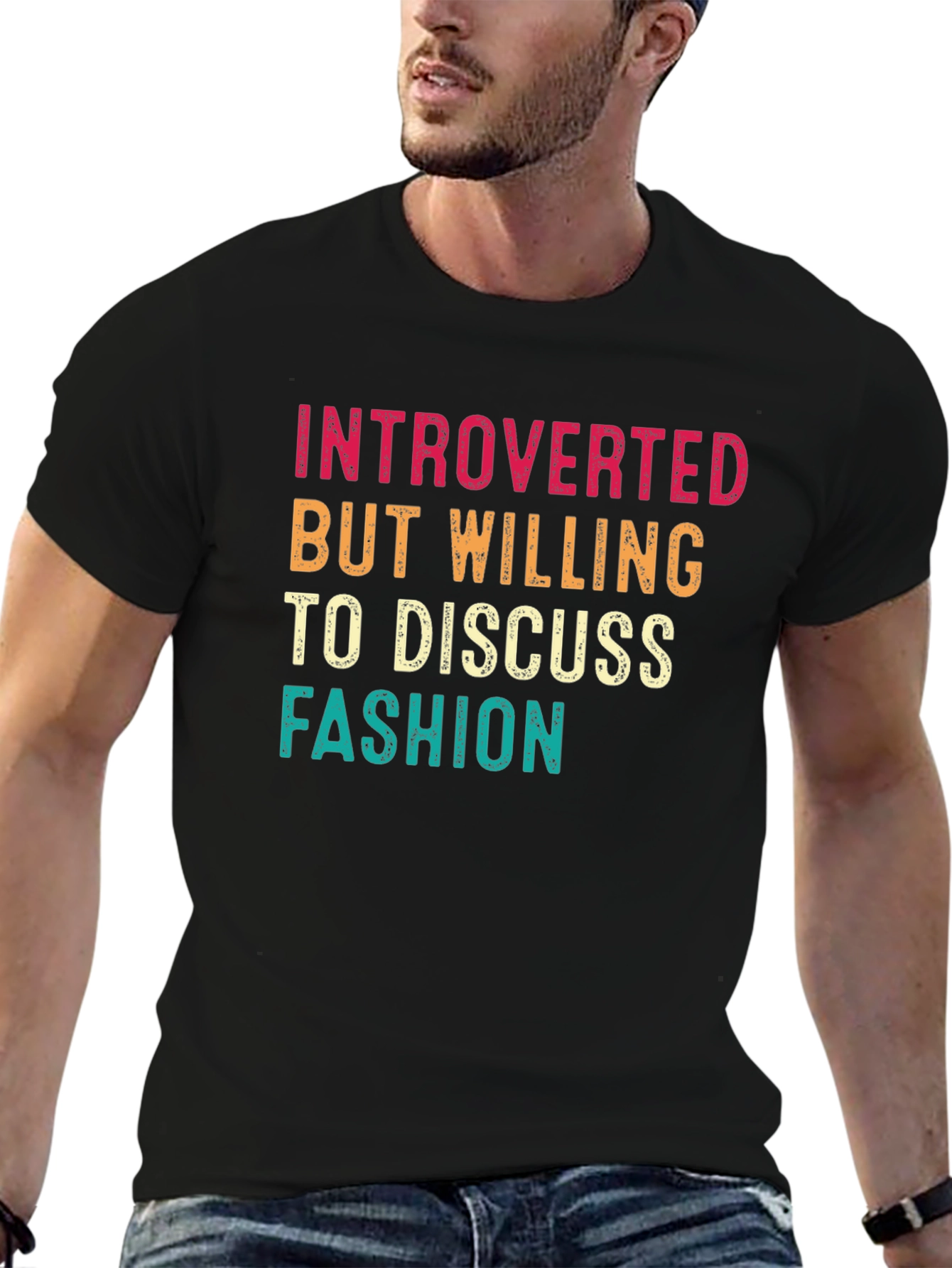 Black Introverted Fashion Lover Graphic Tee view 6