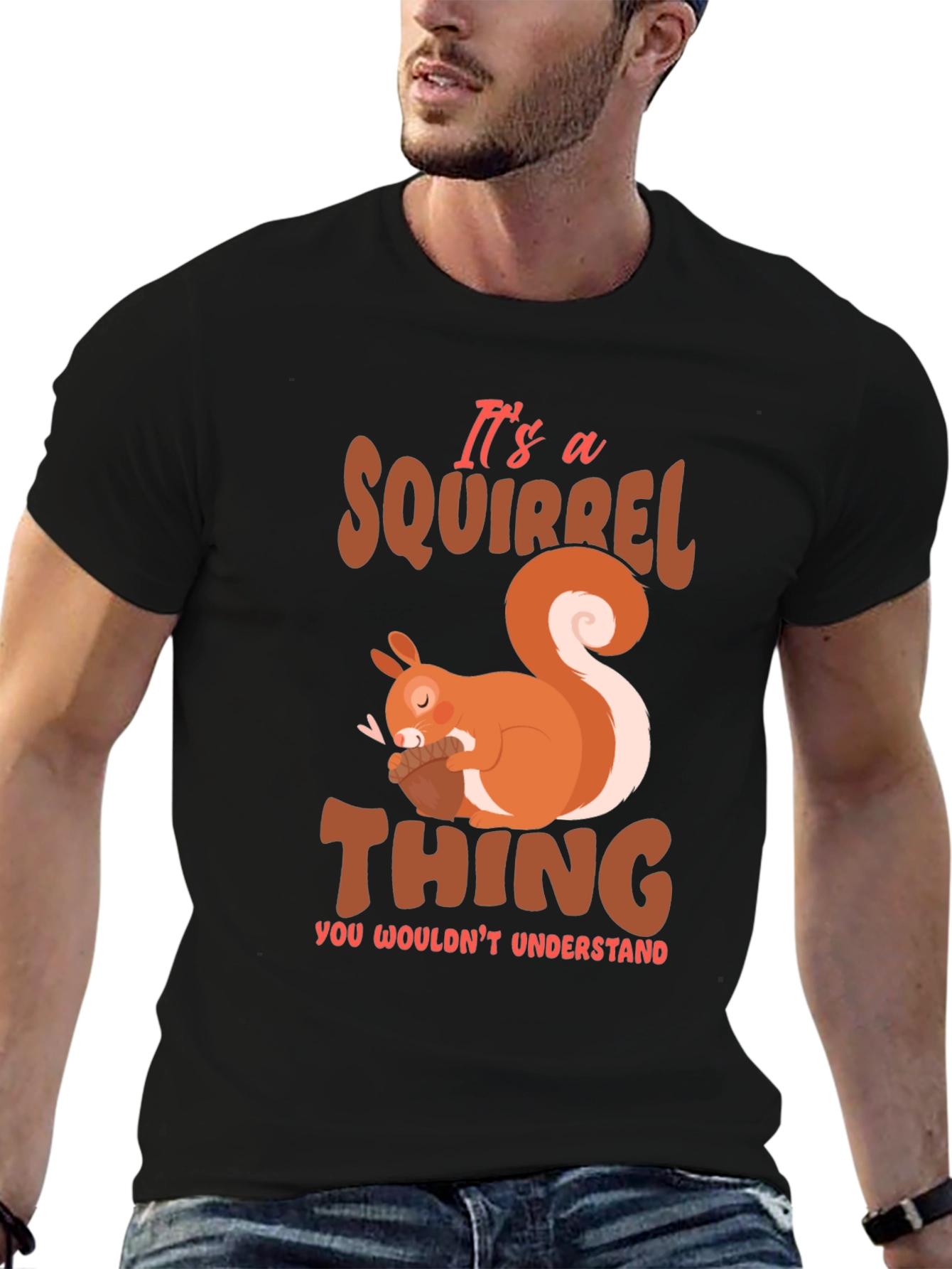 Black Squirrel Thing T-Shirt - Cute Animal Graphic Tee view 6