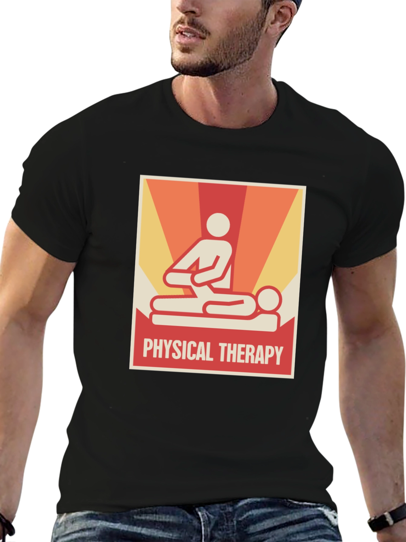 Black Physical Therapy Graphic Tee - Unisex view 6