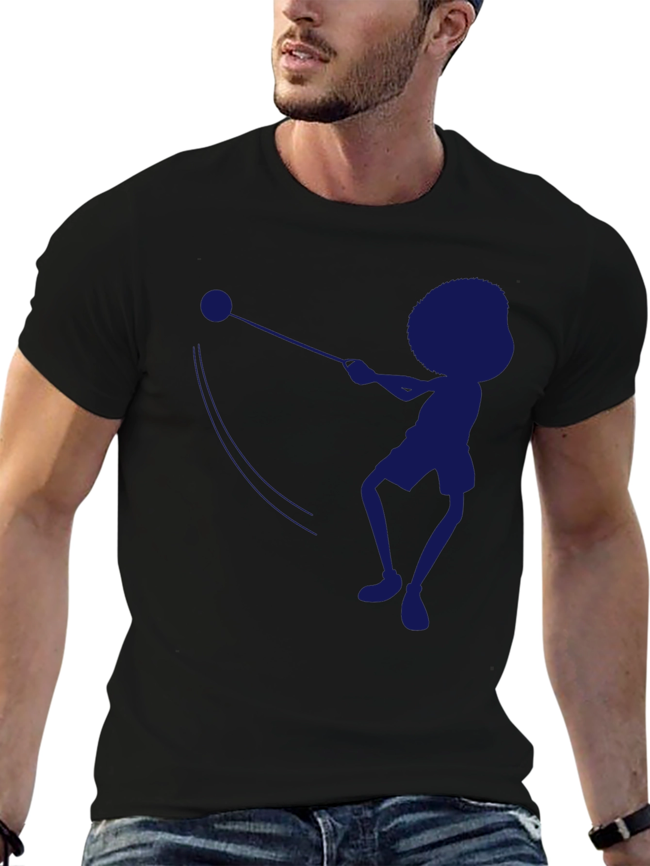 Black Hammer Throw Silhouette T-Shirt view 6