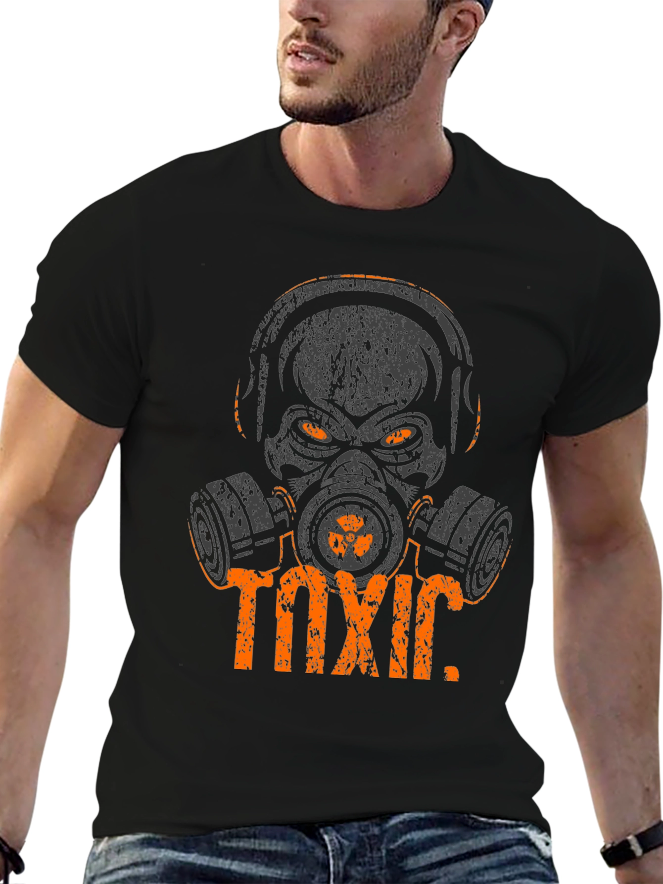 Toxic Skull Graphic Tee - Black Cotton T-Shirt - 6