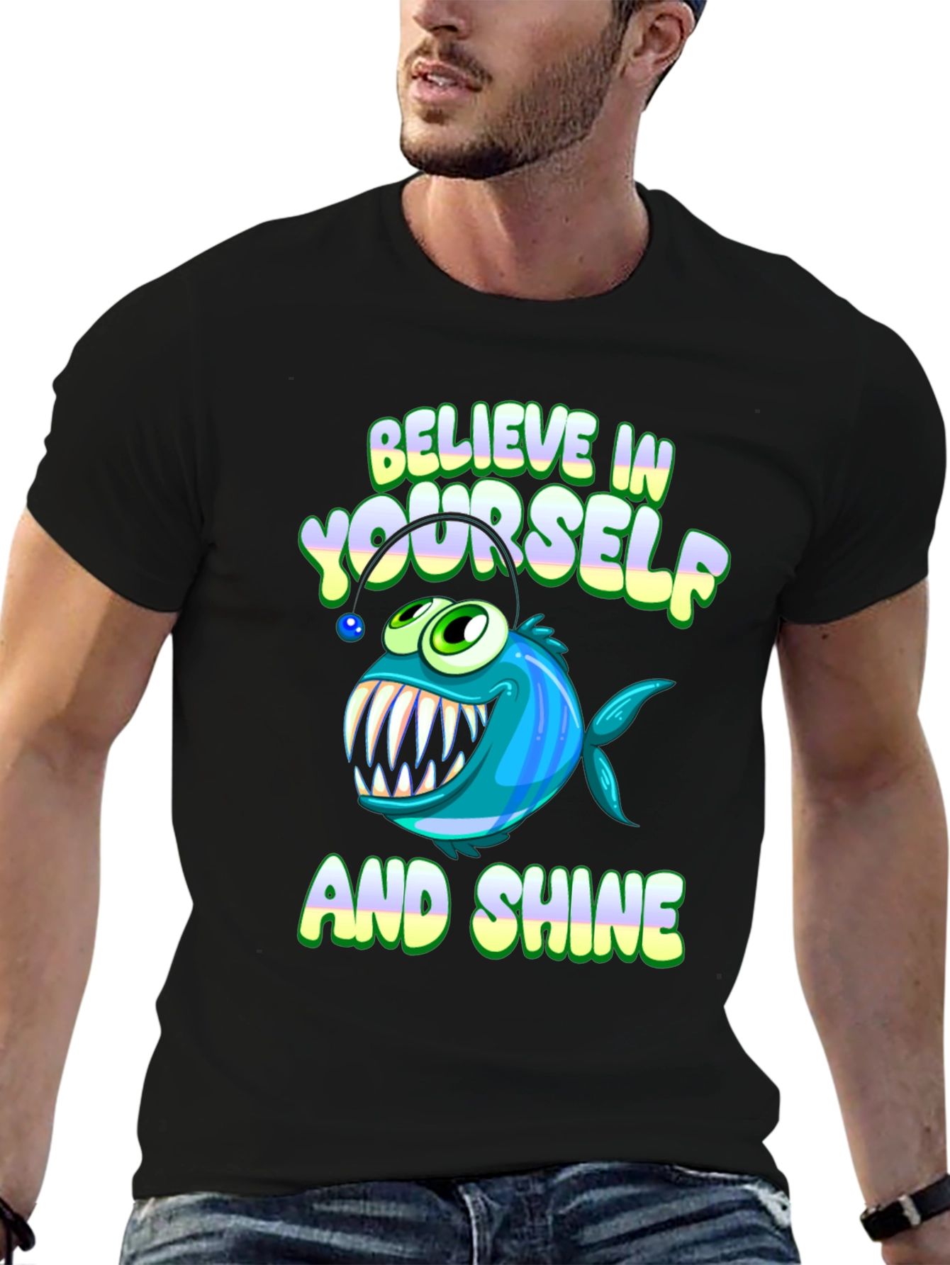 Black Believe in Yourself T-Shirt view 6